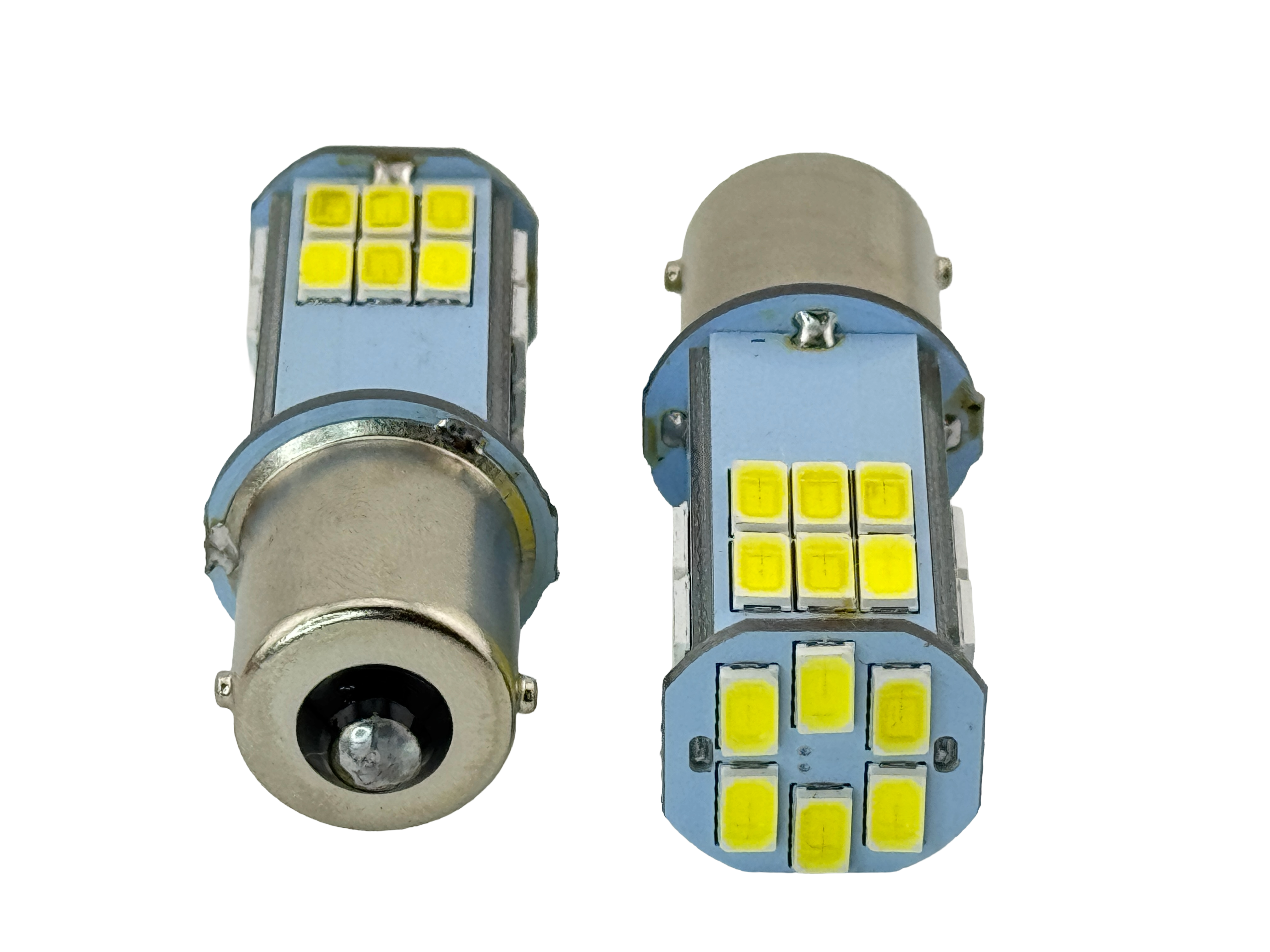 Rebaydo 2pcs LED Headlight 12 Volt BA15S Base 30 SMD Single Filament