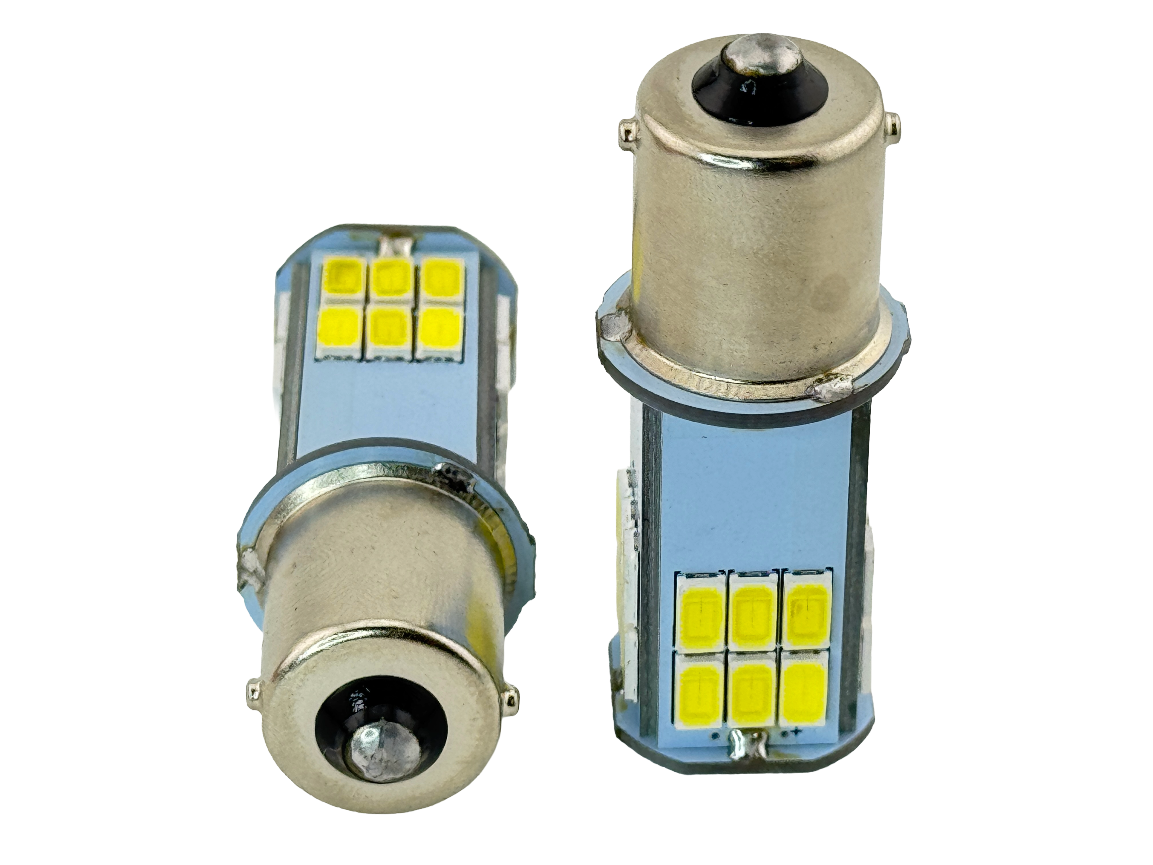 Rebaydo 2pcs LED Headlight 12 Volt BA15S Base 30 SMD Single Filament