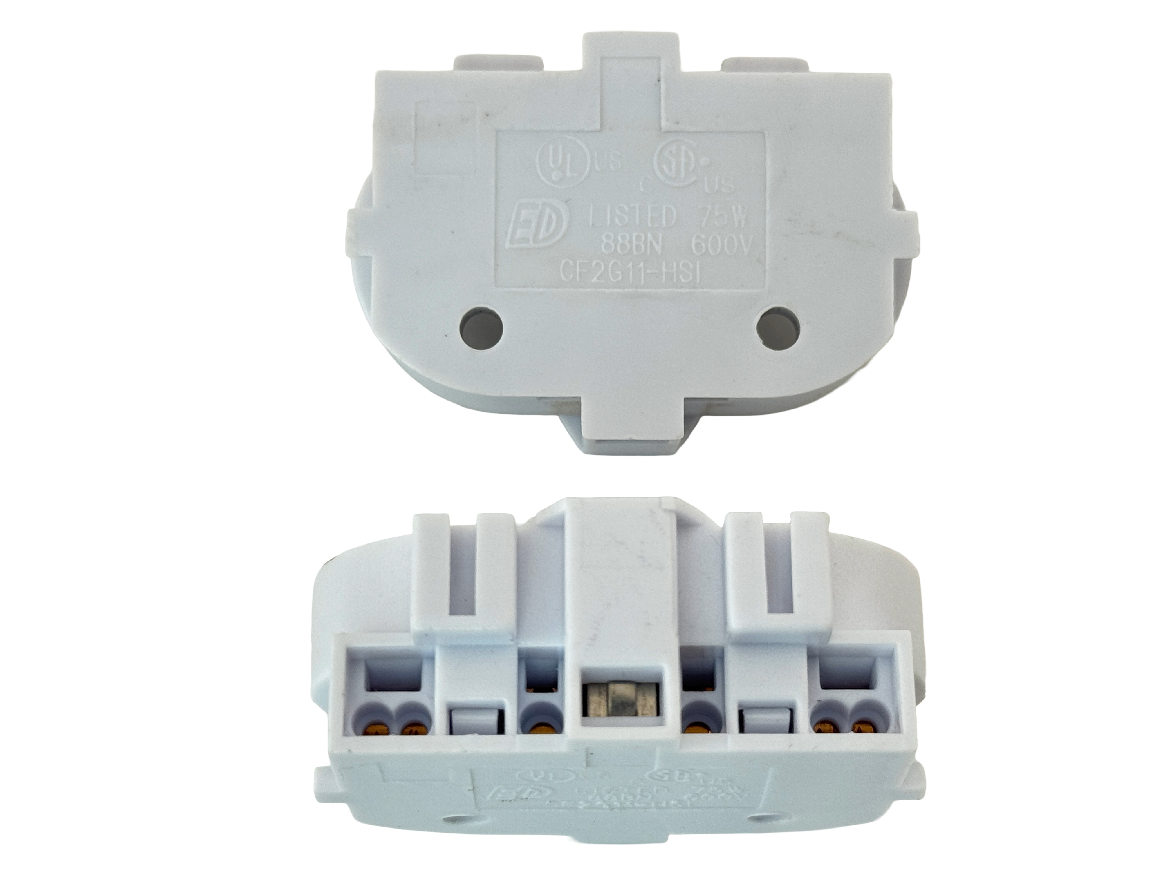 2G11 Female Surface Mount Socket with Push to Connect Wire Holes product 78935