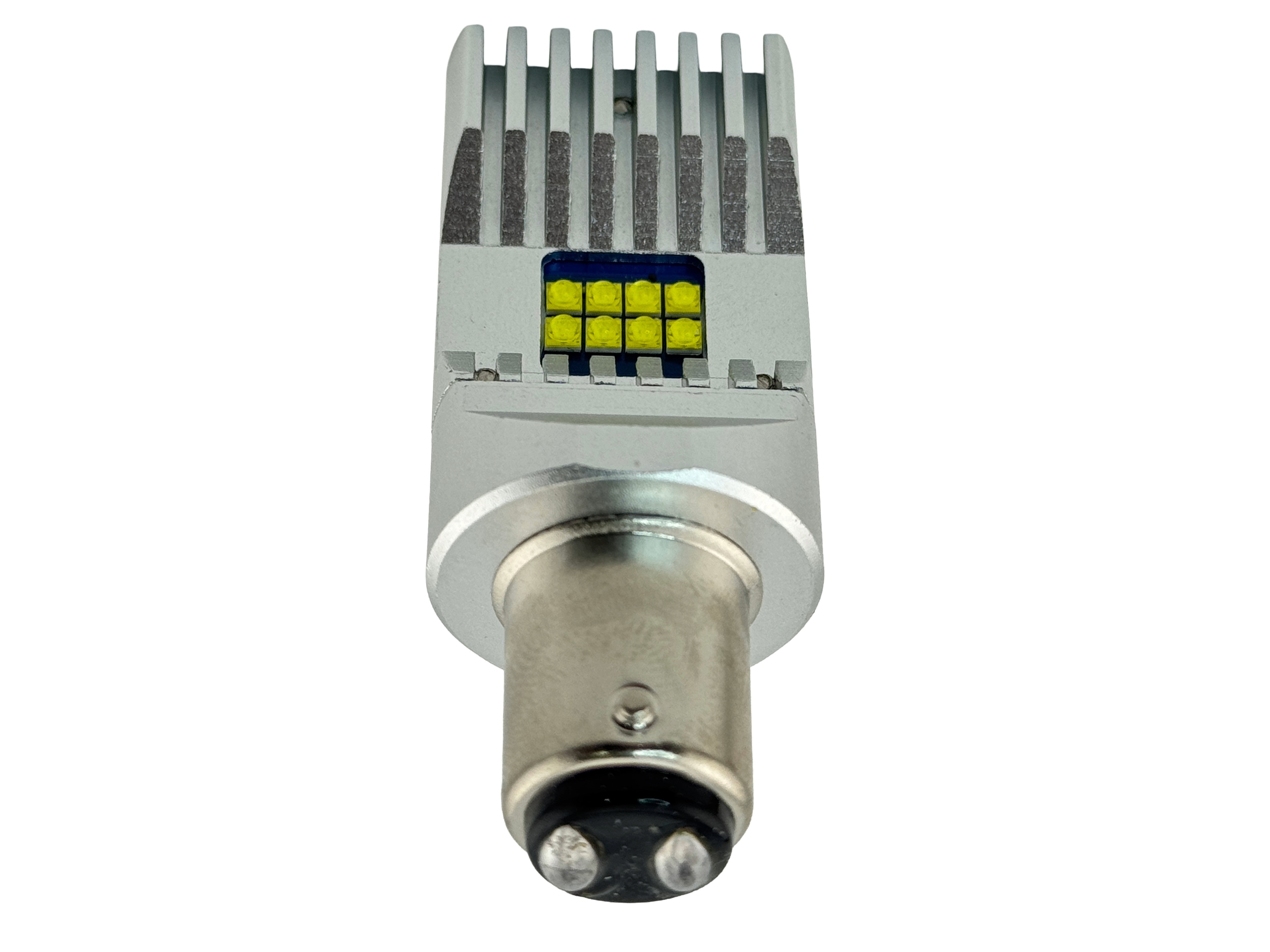 BA15D LED Headlight 5 To 30 Volt Single Filament Non Polarized