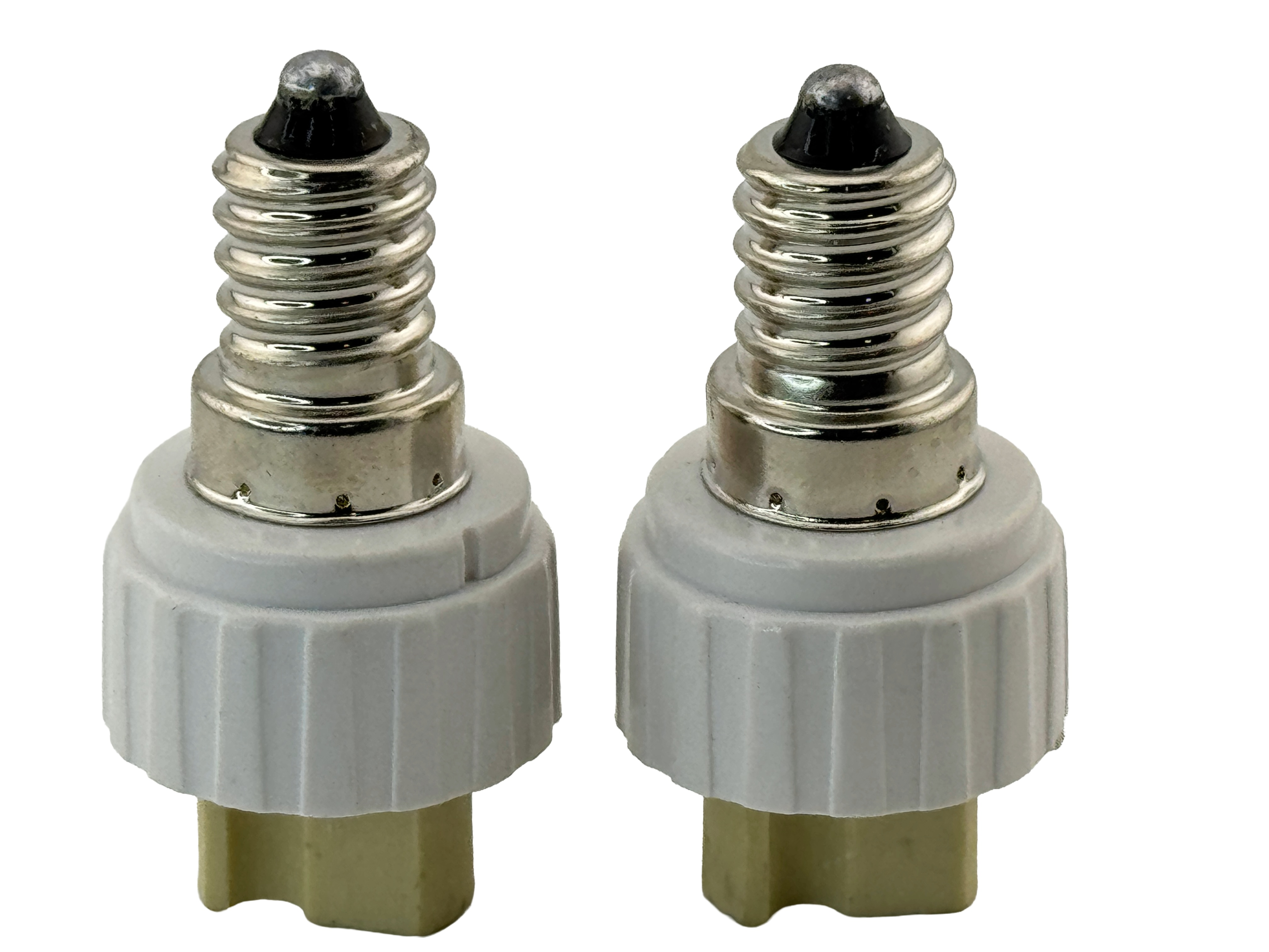 Rebaydo 2pcs E14 Male to G9 Female Ceramic Socket Converter Adapter