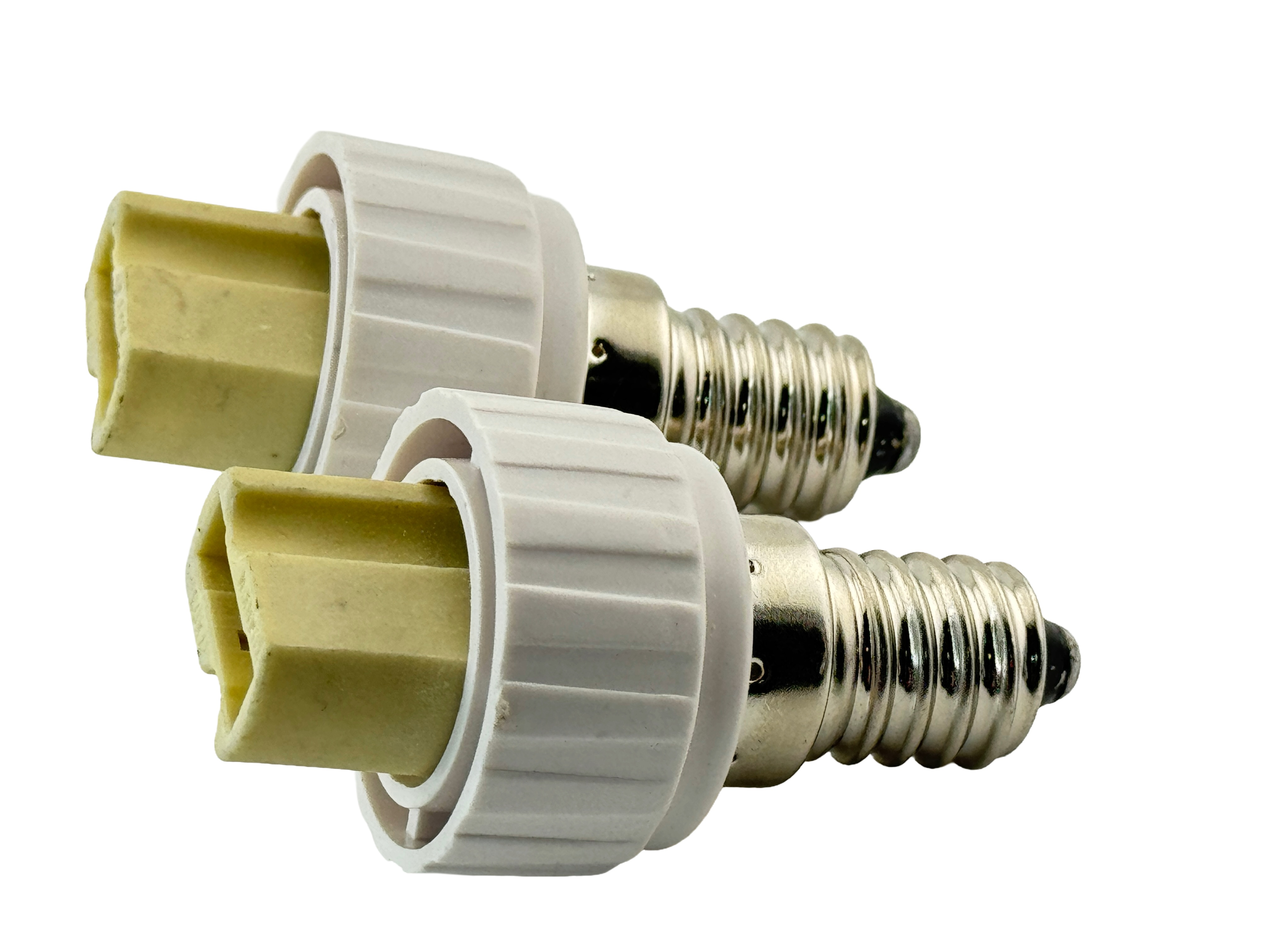 Rebaydo 2pcs E14 Male to G9 Female Ceramic Socket Converter Adapter