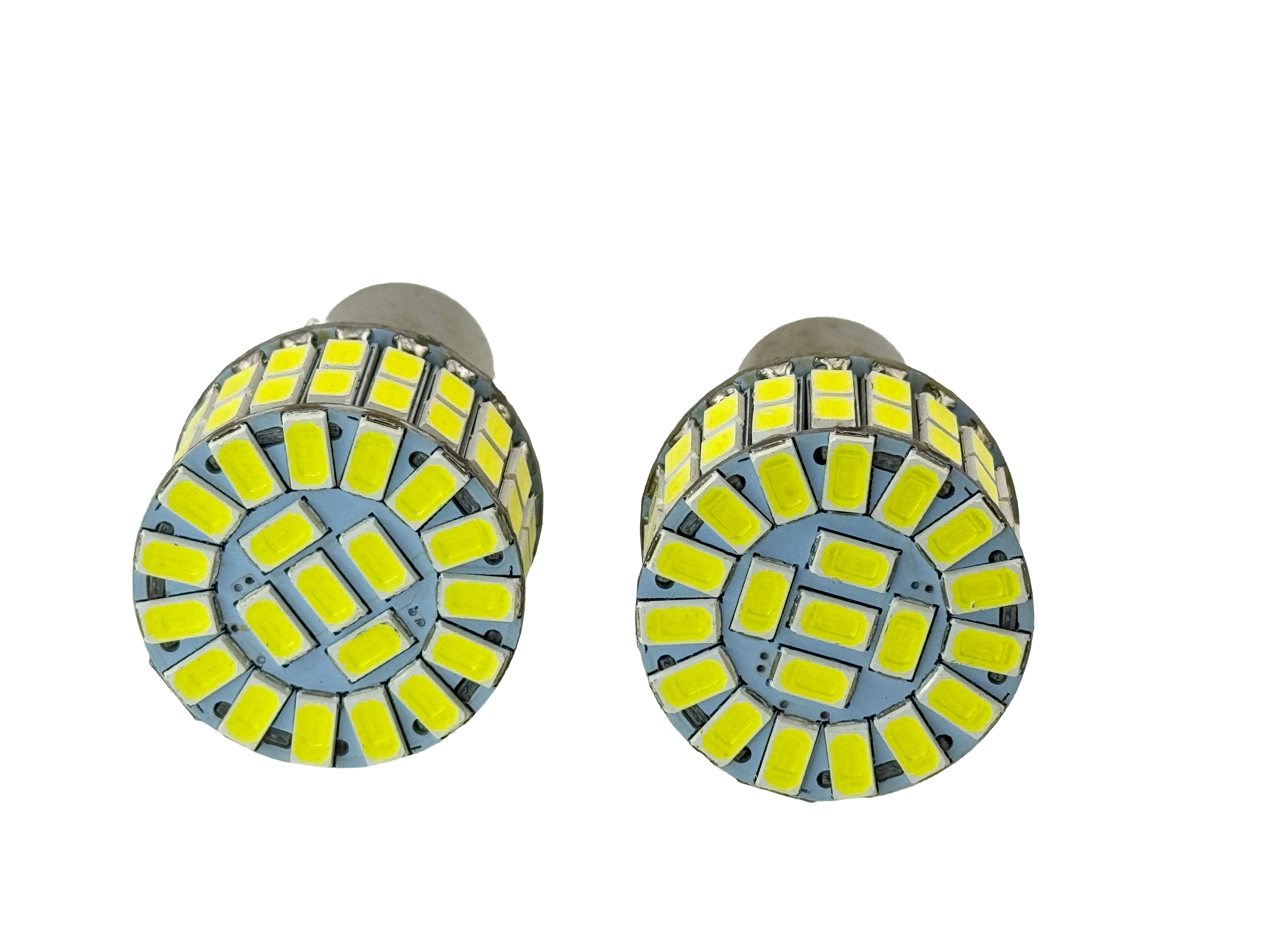 Rebaydo 2pcs LED Headlight 12 Volt BA15D Base 60 SMD Dual Filament Hi/Low