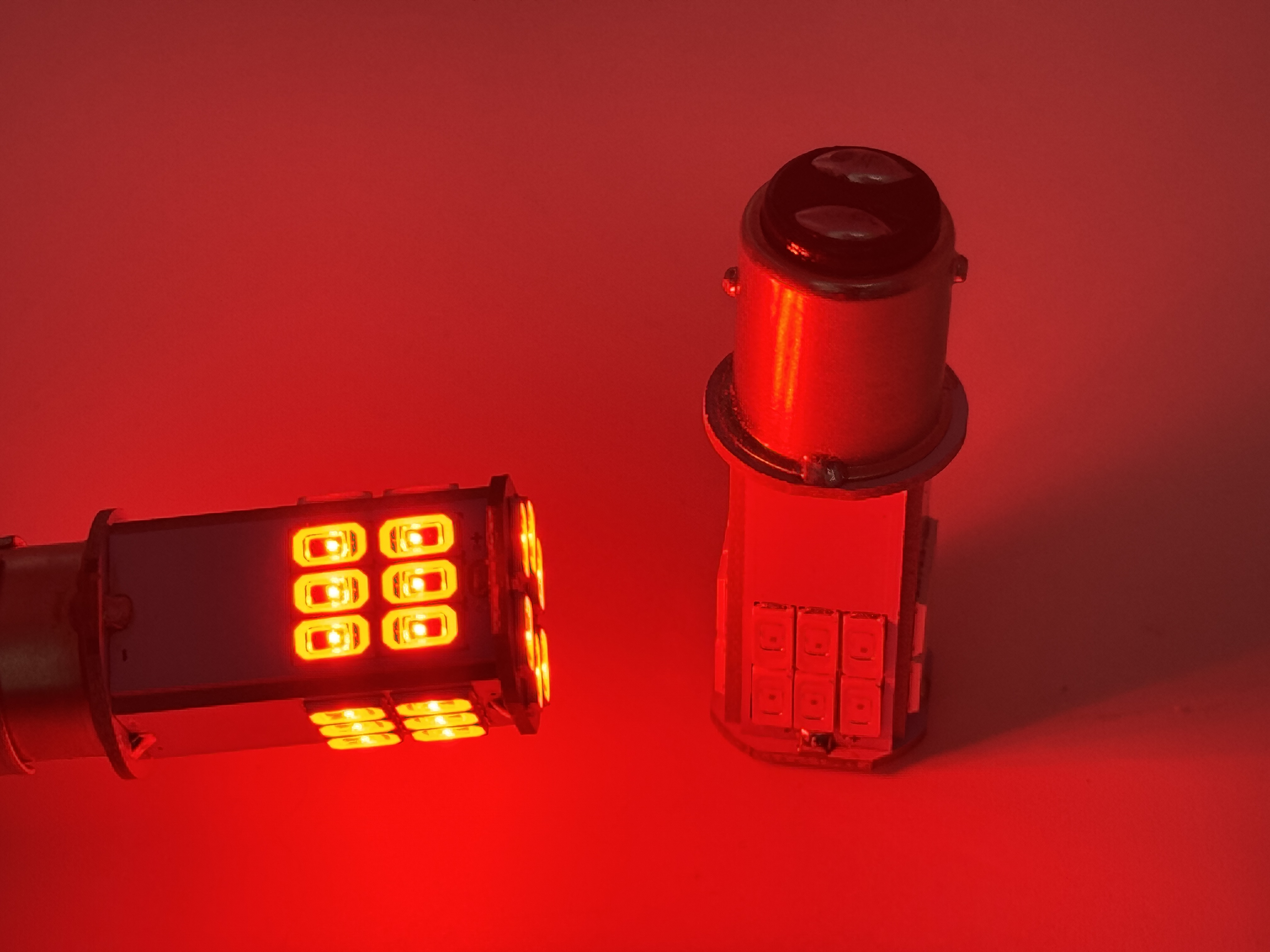 Rebaydo 2pcs 6 Volt BAY15D LED Head Light Dual Filament