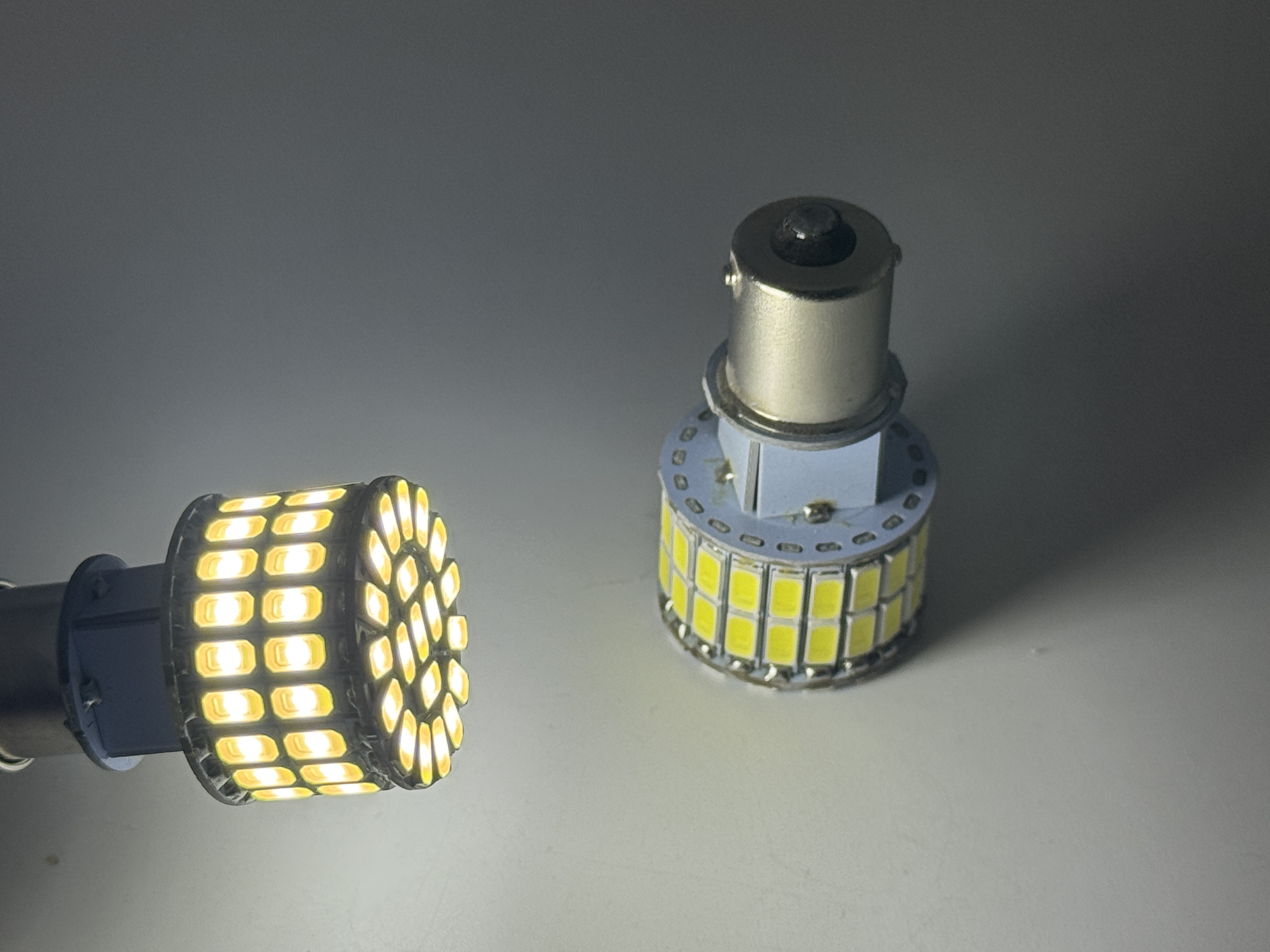 Rebaydo 2pcs LED Headlight BA15S 12 Volt Base 60 SMD Single Filament	