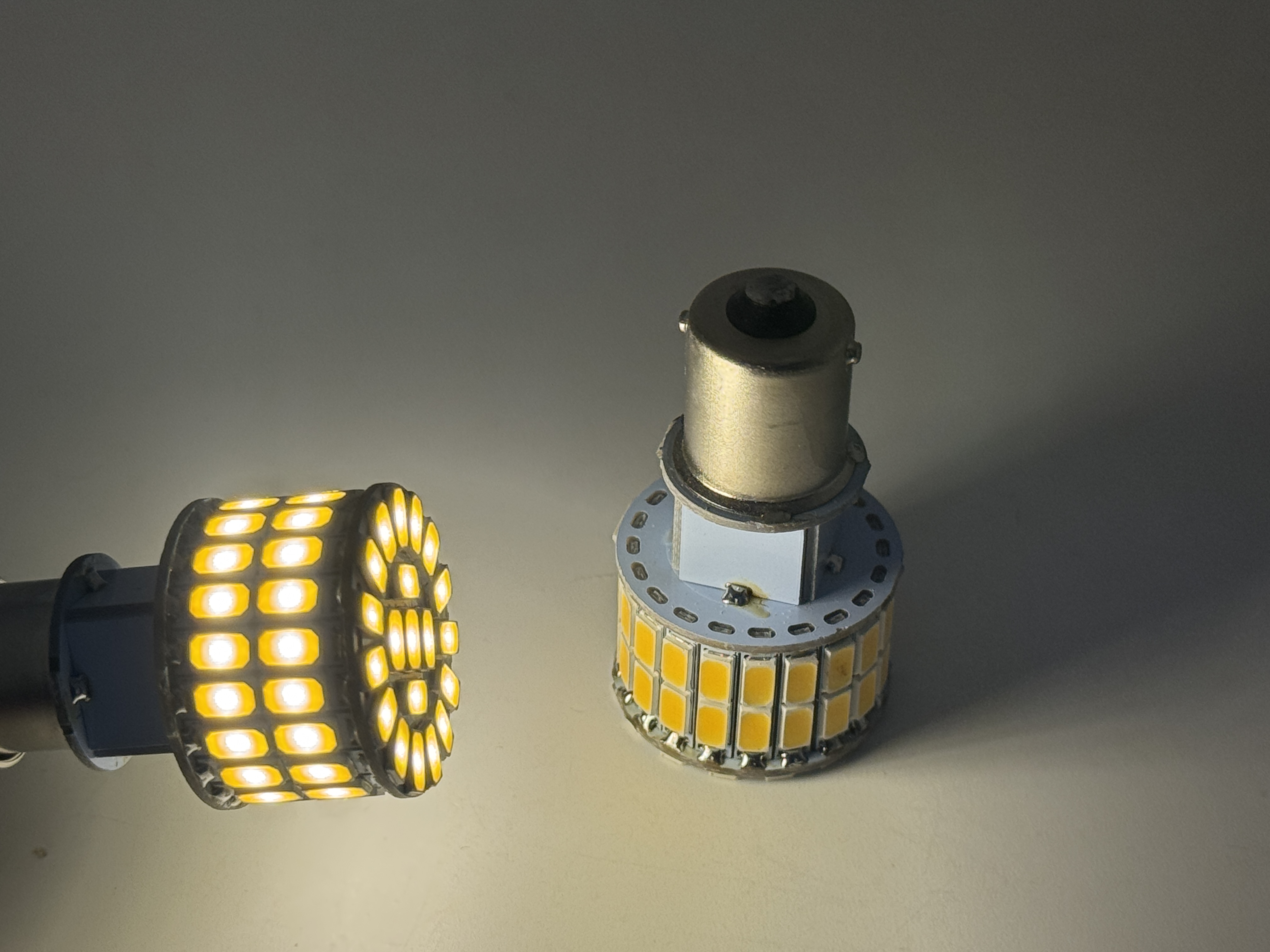 Rebaydo 2pcs LED Headlight BA15S 12 Volt Base 60 SMD Single Filament	