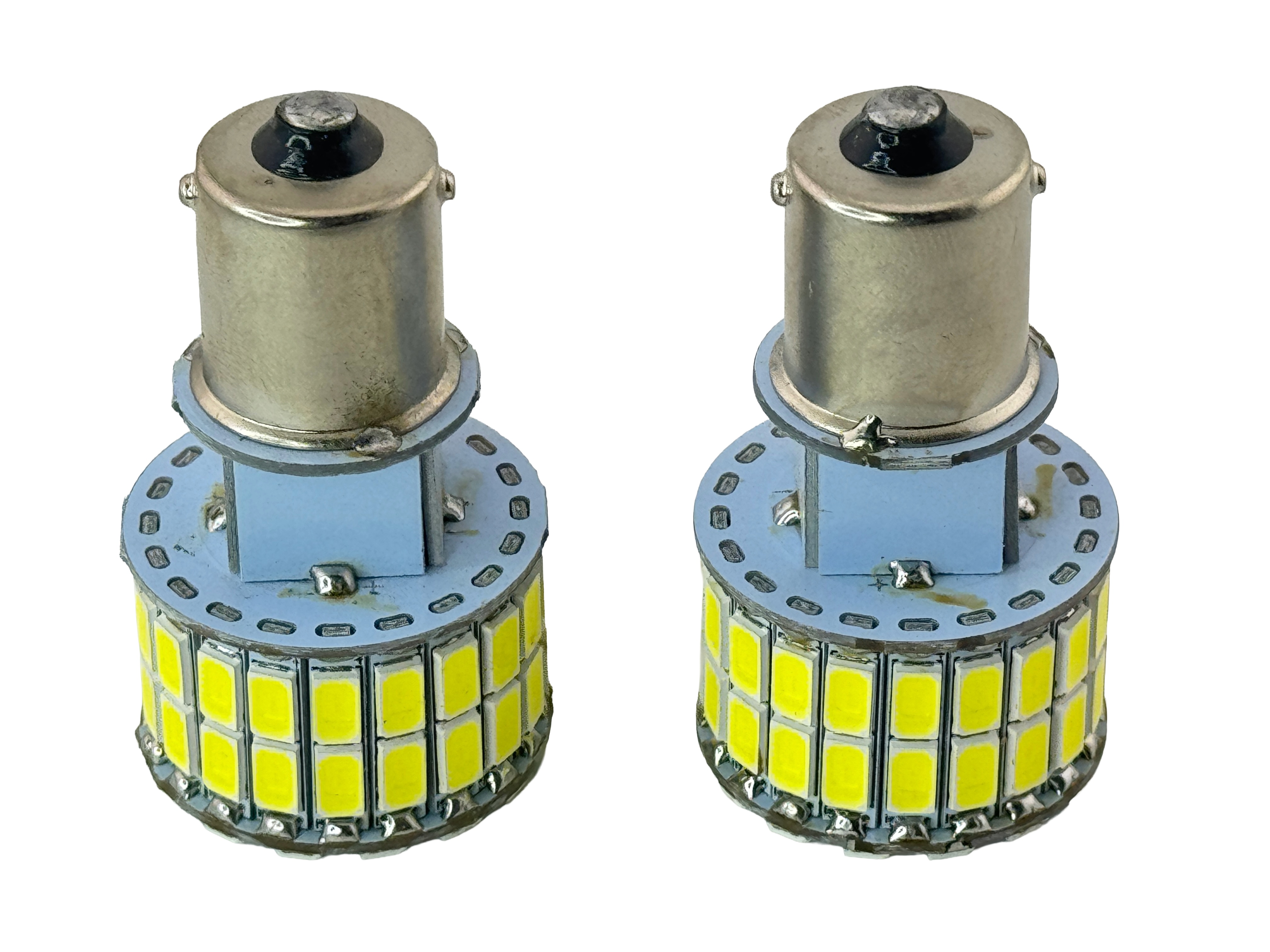 Rebaydo 2pcs LED Headlight BA15S 12 Volt Base 60 SMD Single Filament	