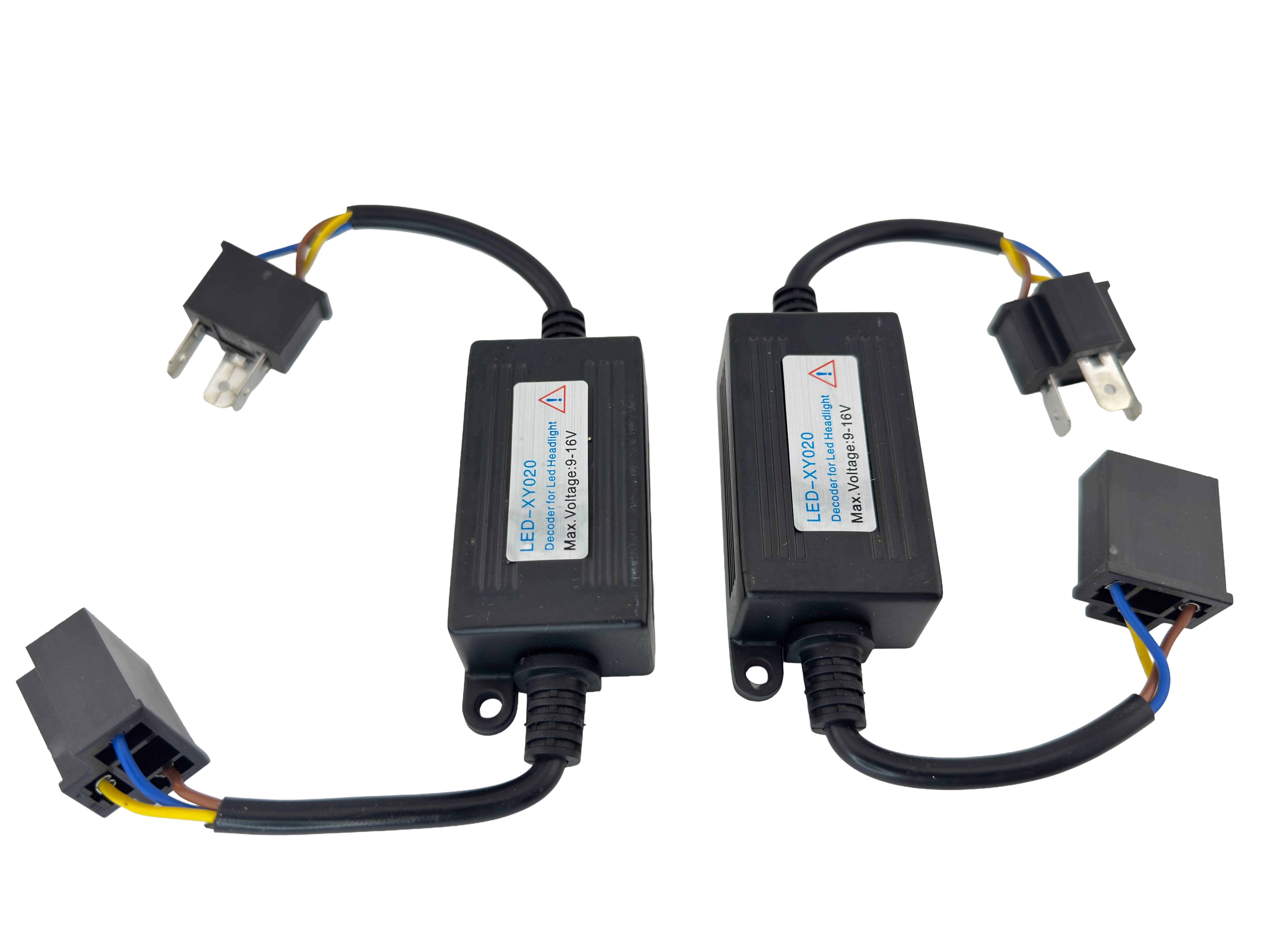 Rebaydo 2pcs LED Headlight CanBus Decoder Anti-Flicker Canceler 12V 4A Dual Beam