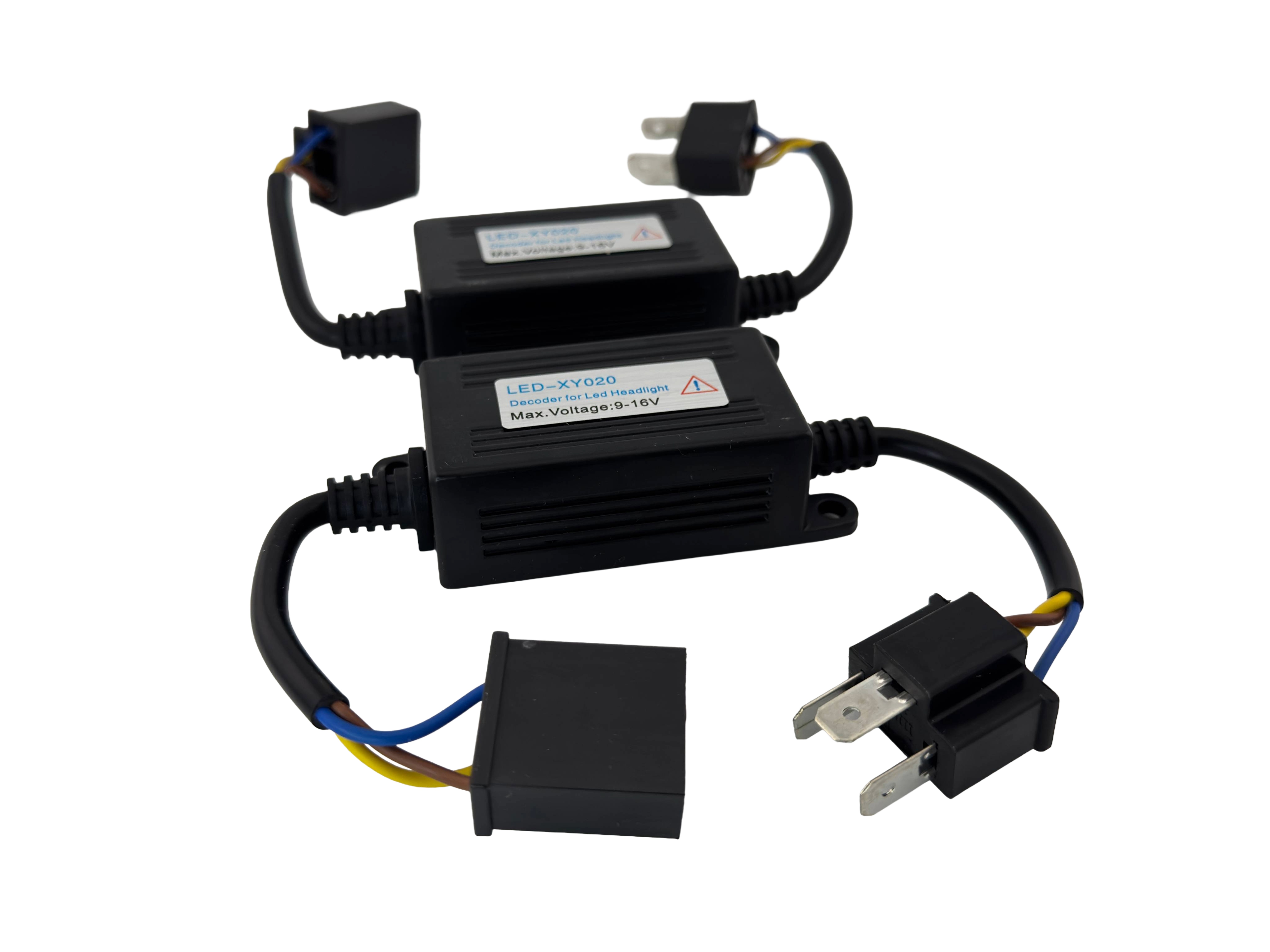 Rebaydo 2pcs LED Headlight CanBus Decoder Anti-Flicker Canceler 12V 4A Dual Beam