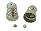 Rebaydo 2pcs E14 male Solder-less Copper Base Cap