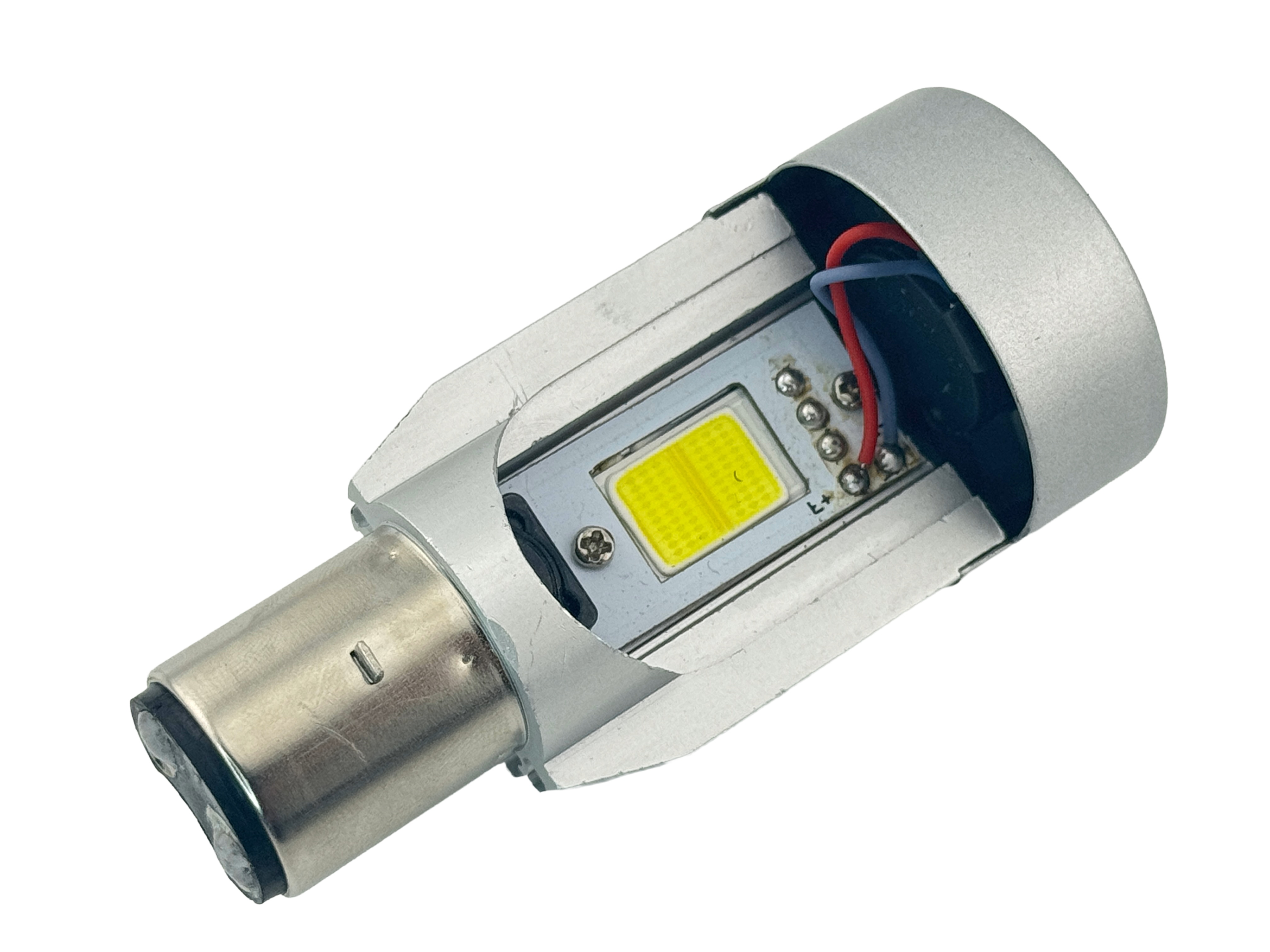 Rebaydo LED Headlight M2S 20 Watt BA20D Base 12 Volt DC High/Low Beam