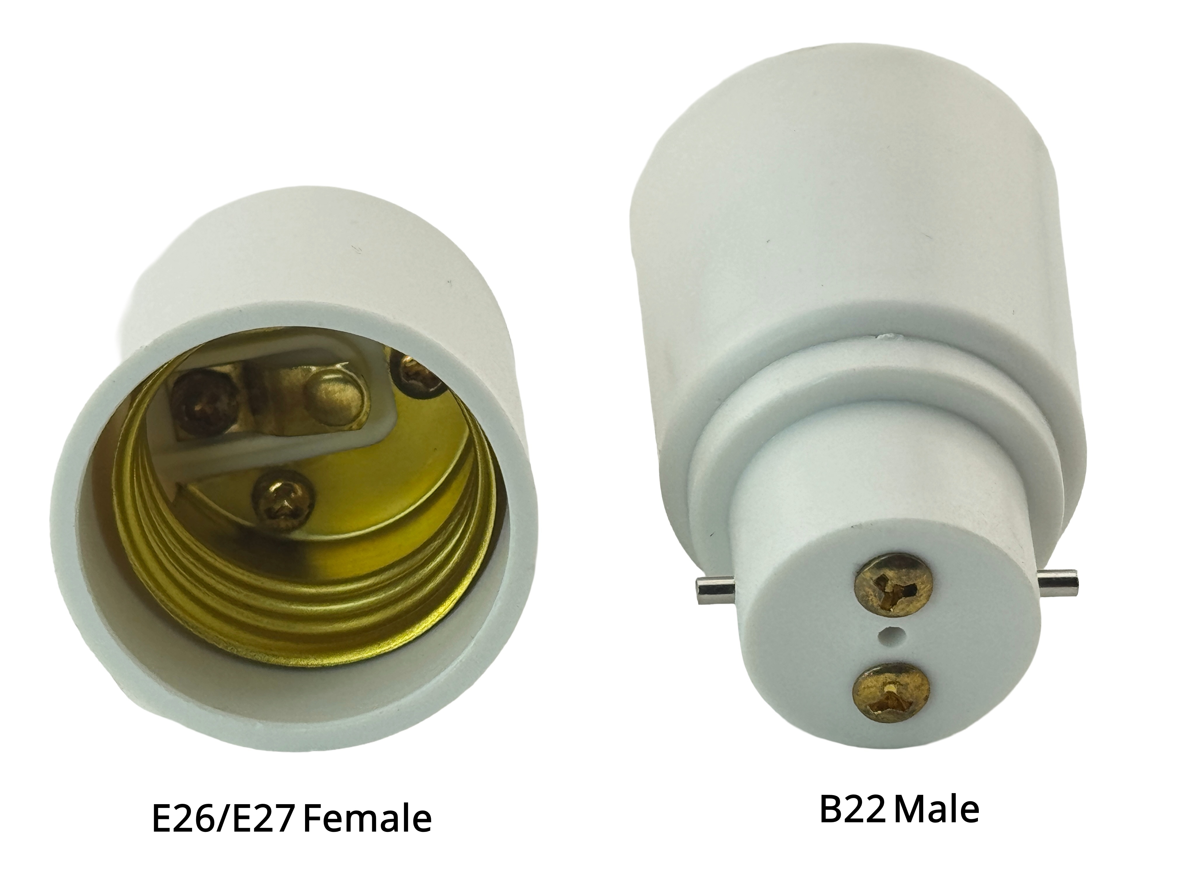 Rebaydo 2pcs B22 male to E26-E27 female Converter Socket Adapter