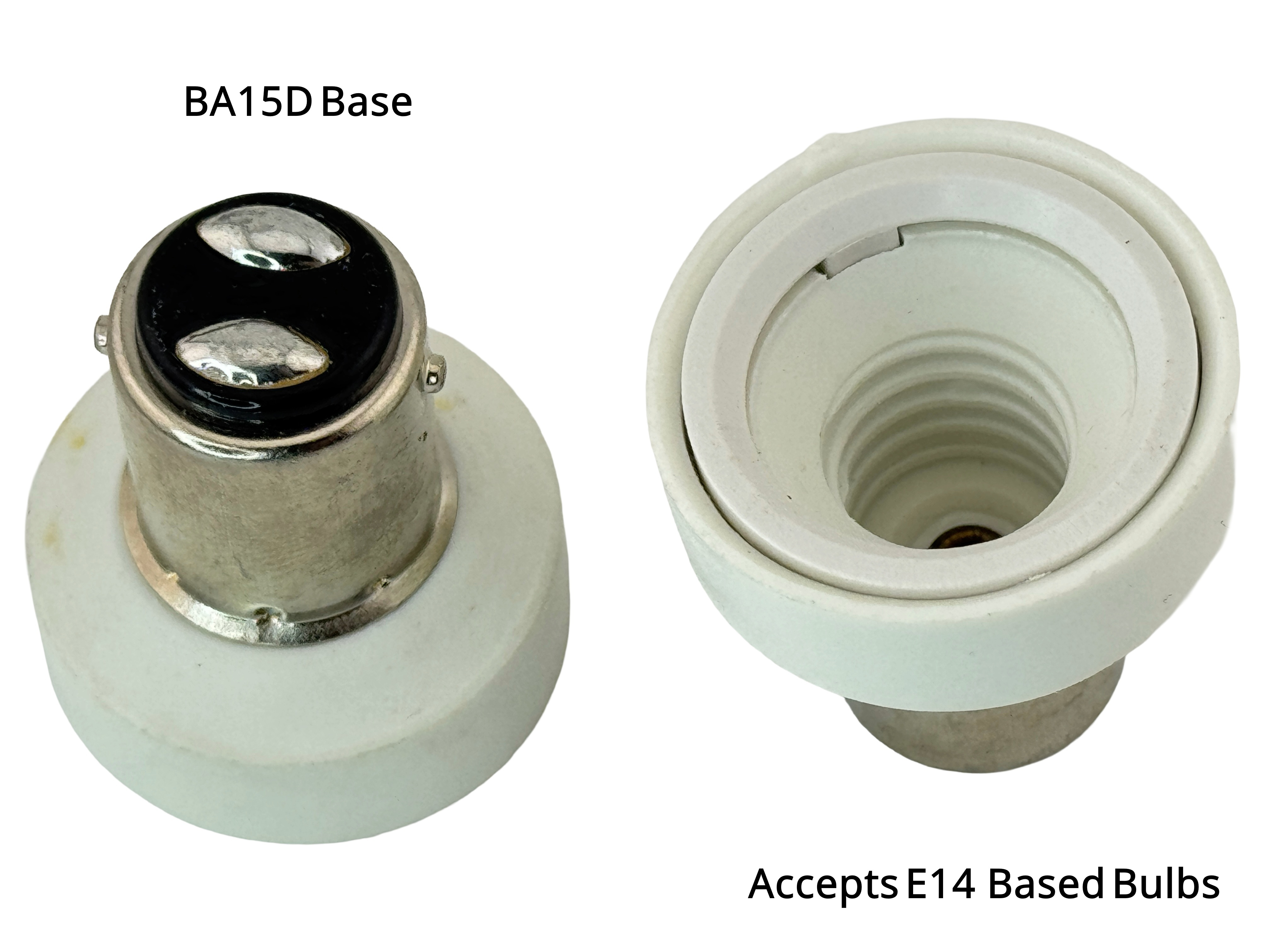 Rebaydo 2pcs BA15D male To E12 Screw female Socket Converter
