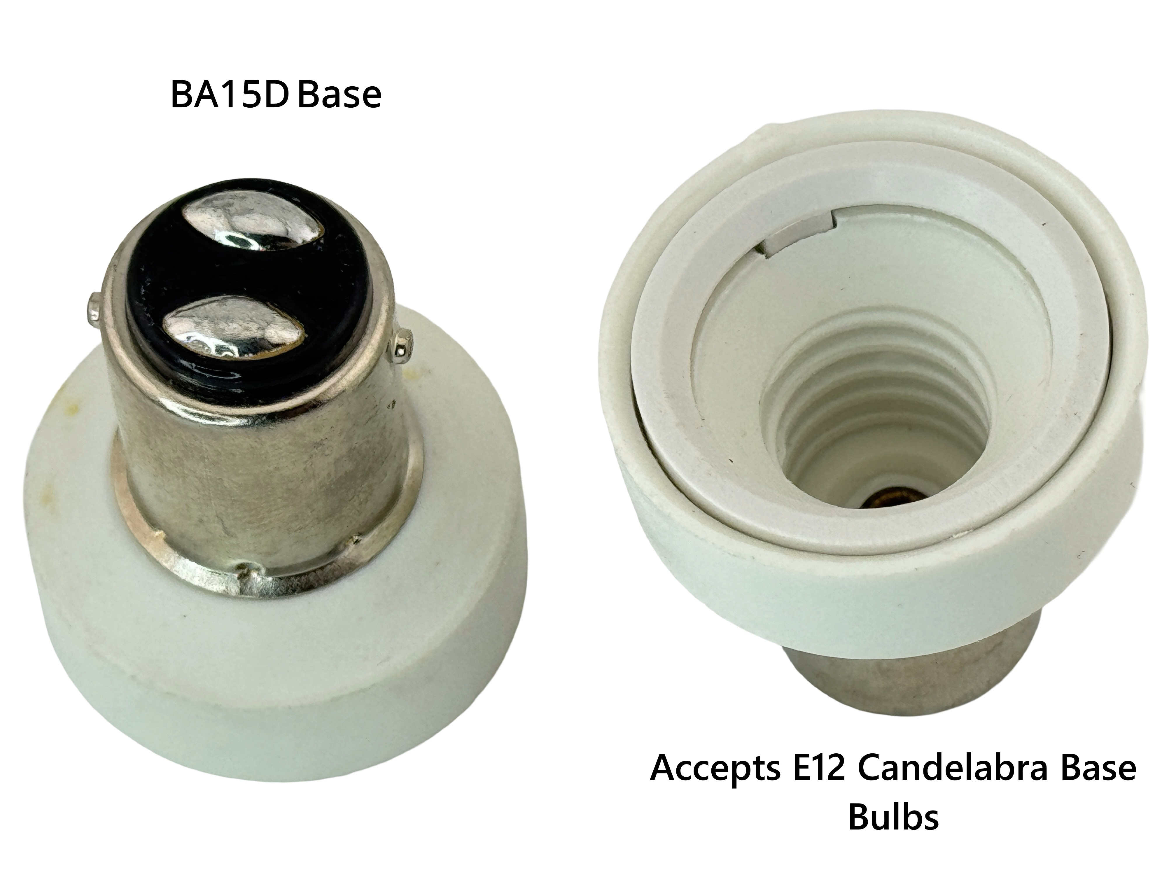 Rebaydo 2pcs BA15D male To E12 Screw female Socket Converter