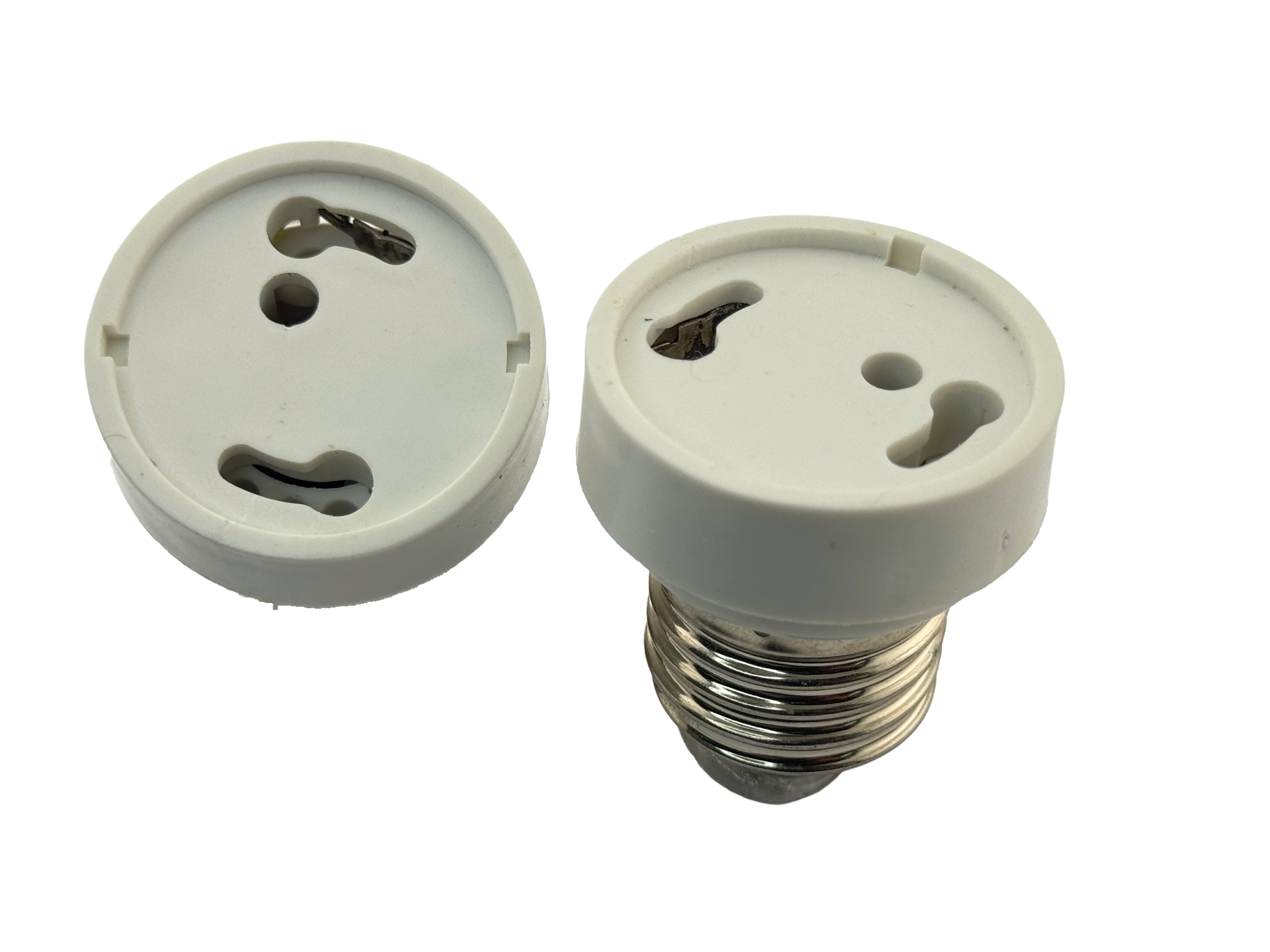 Image of a E26 male to Gu24 female adapter