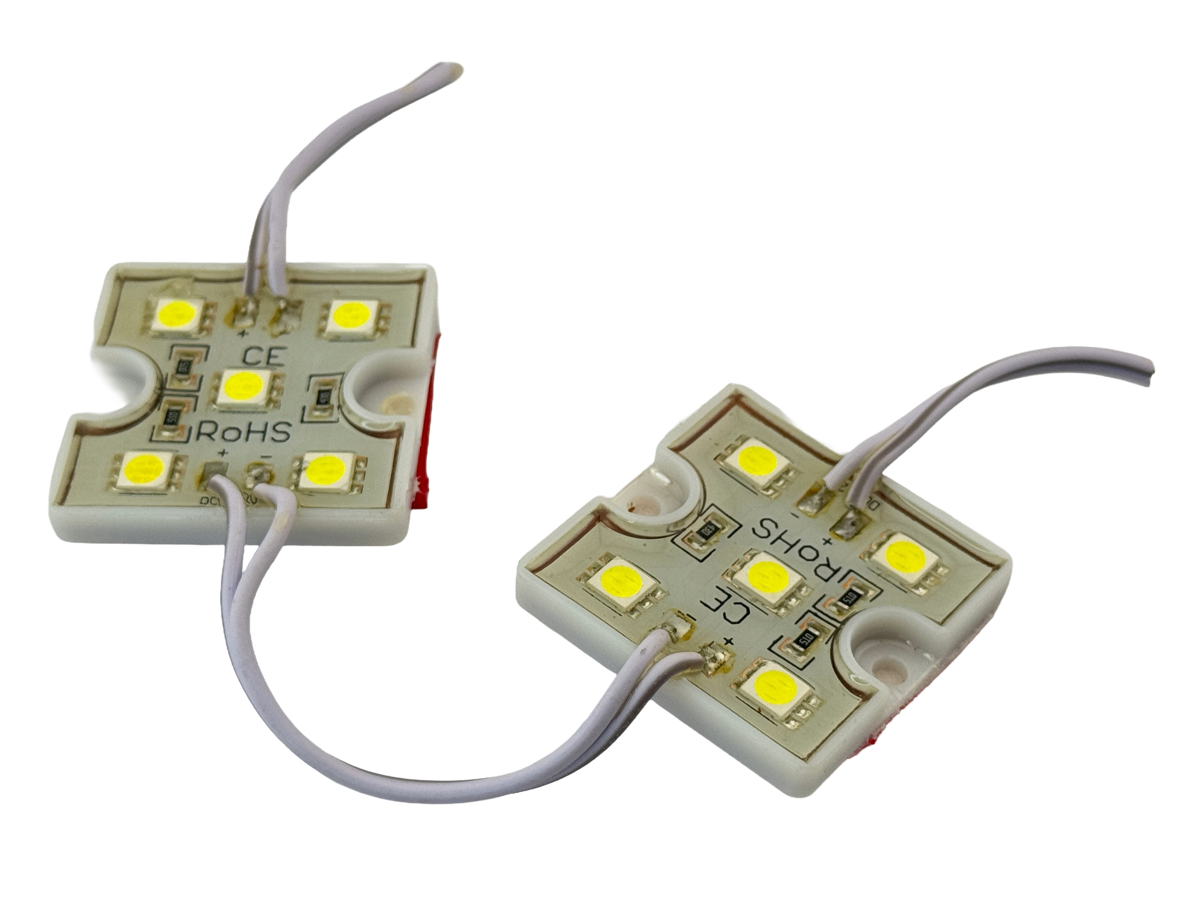Rebaydo 2pcs LED Module 5 SMD 5050 12 VDC 1.2 Watt IP65