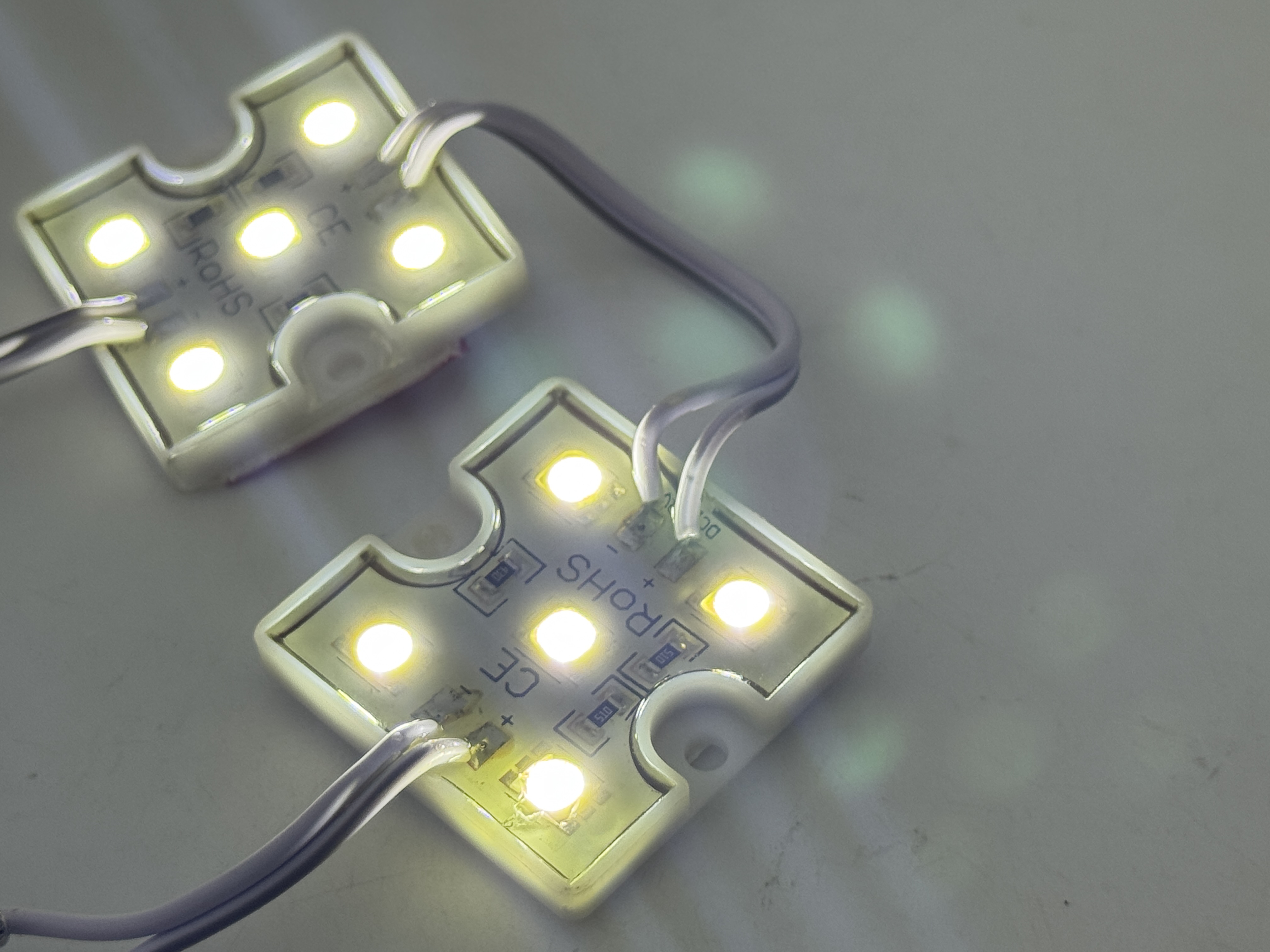 Rebaydo 2pcs LED Module 5 SMD 5050 12 VDC 1.2 Watt IP65