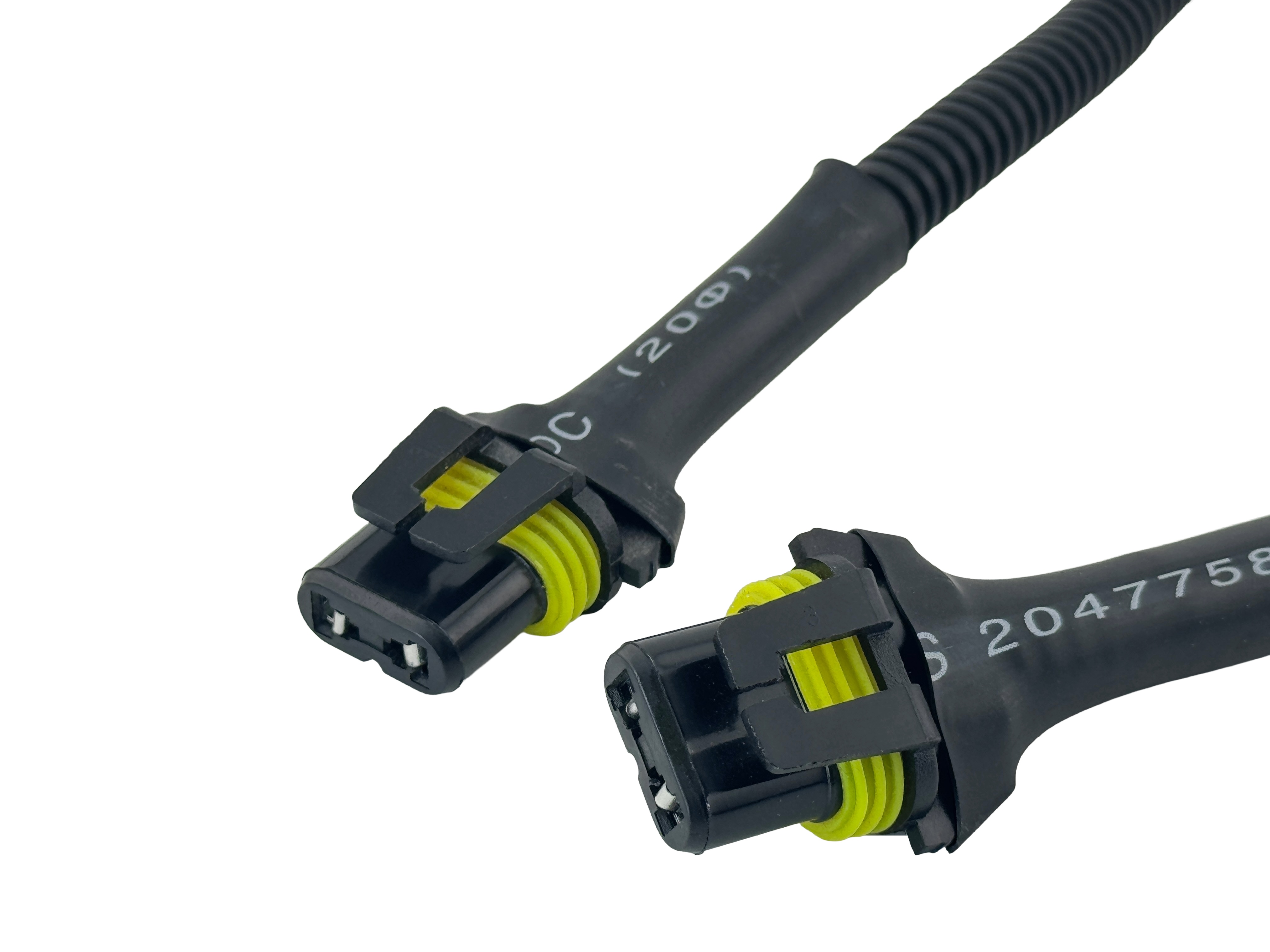 Rebaydo 2pcs 9006 female to H11 male Waterproof Harness Converter