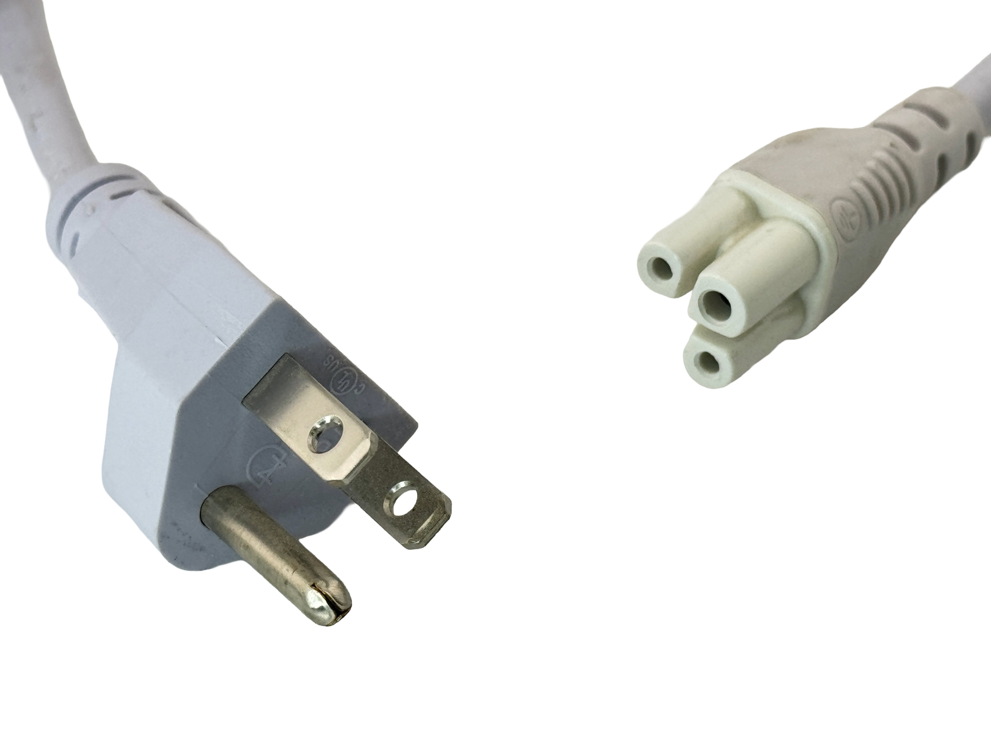 Rebaydo 2pcs AC Power Cord 3 Terminal Female for T5 or T8 Tube White