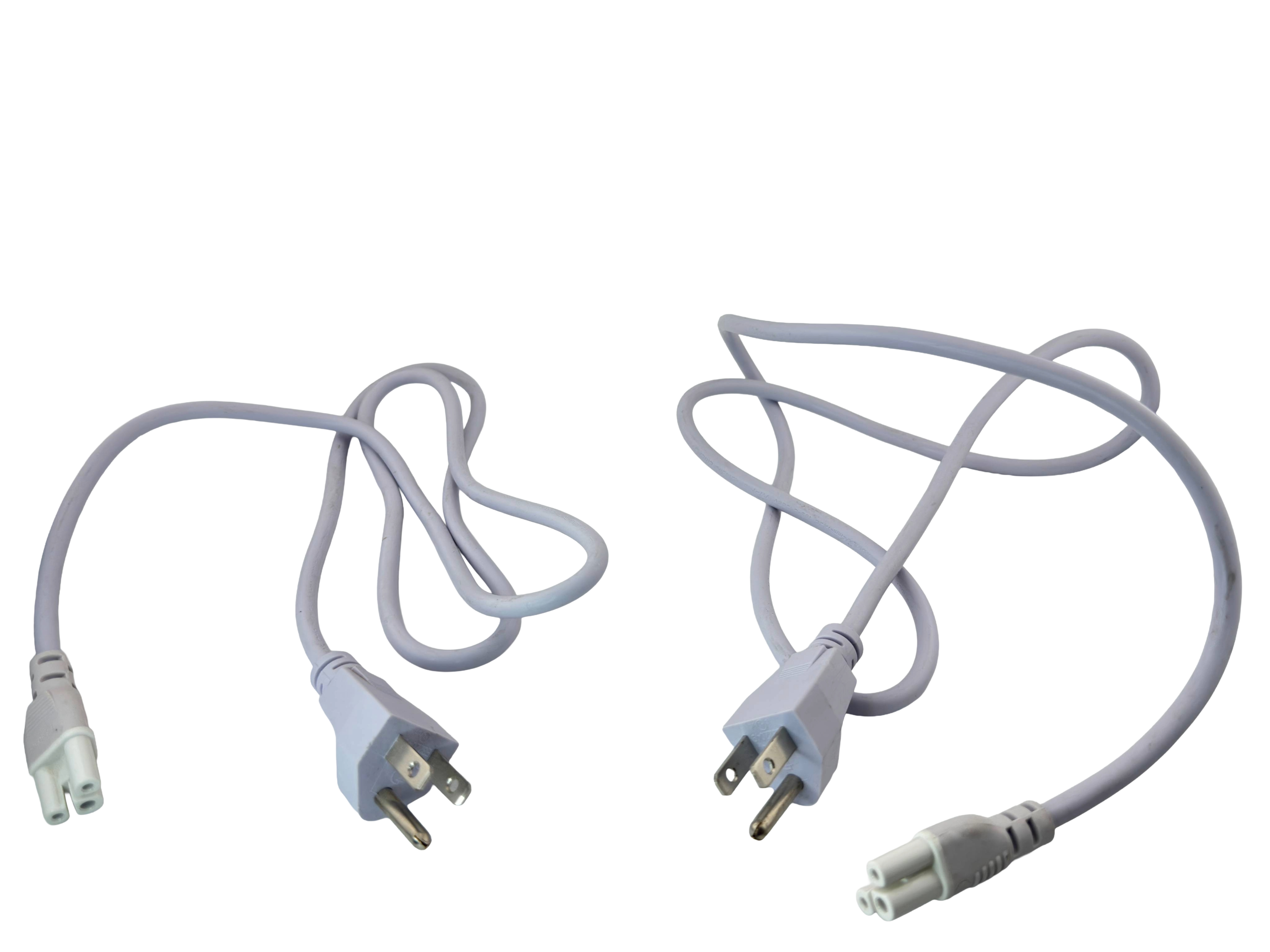 Rebaydo 2pcs AC Power Cord 3 Terminal Female for T5 or T8 Tube White