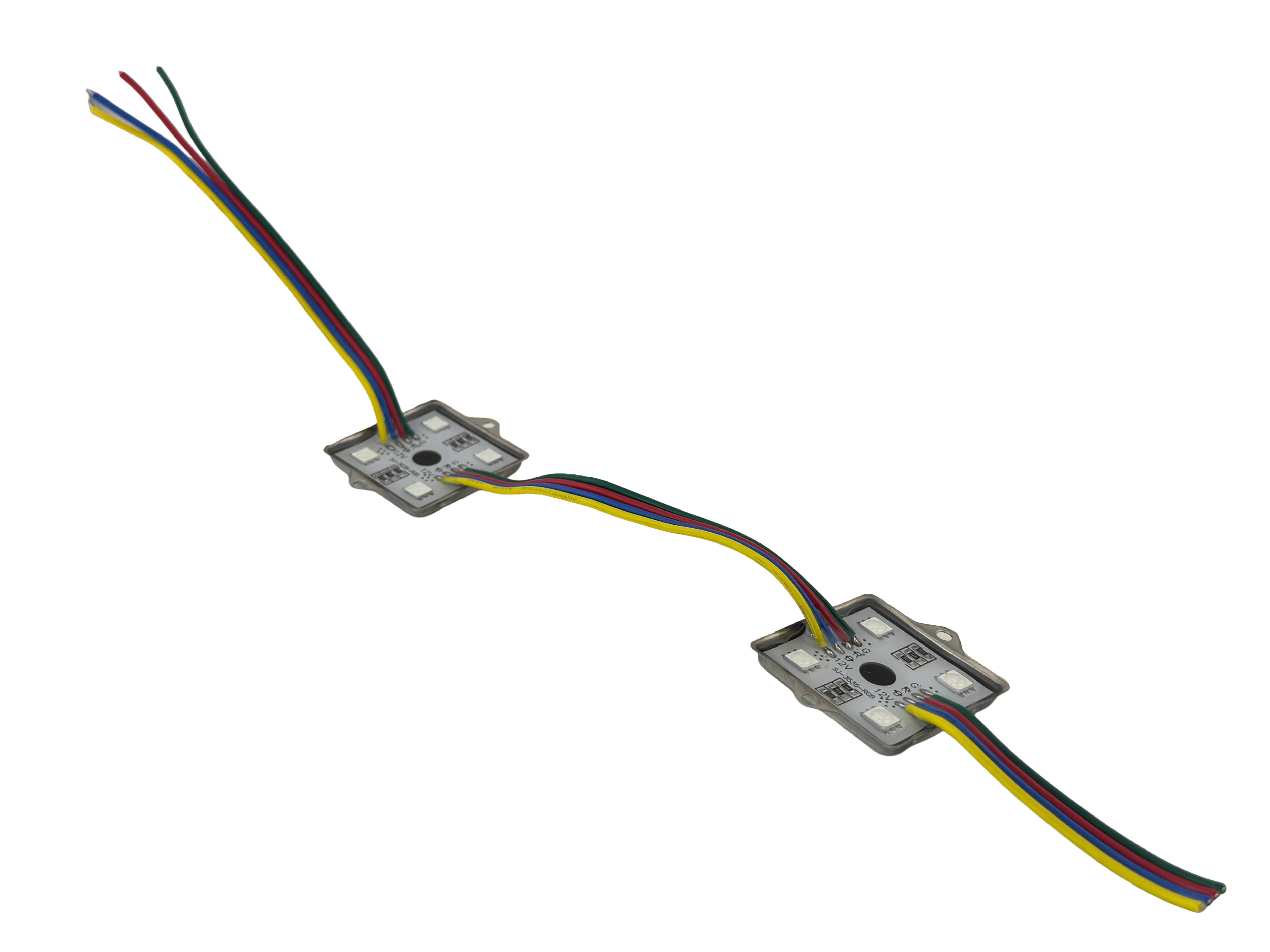 Rebaydo 2pcs 5050 LED Module Water Resistant RGB Common Anode 12 VDC NCNRNW