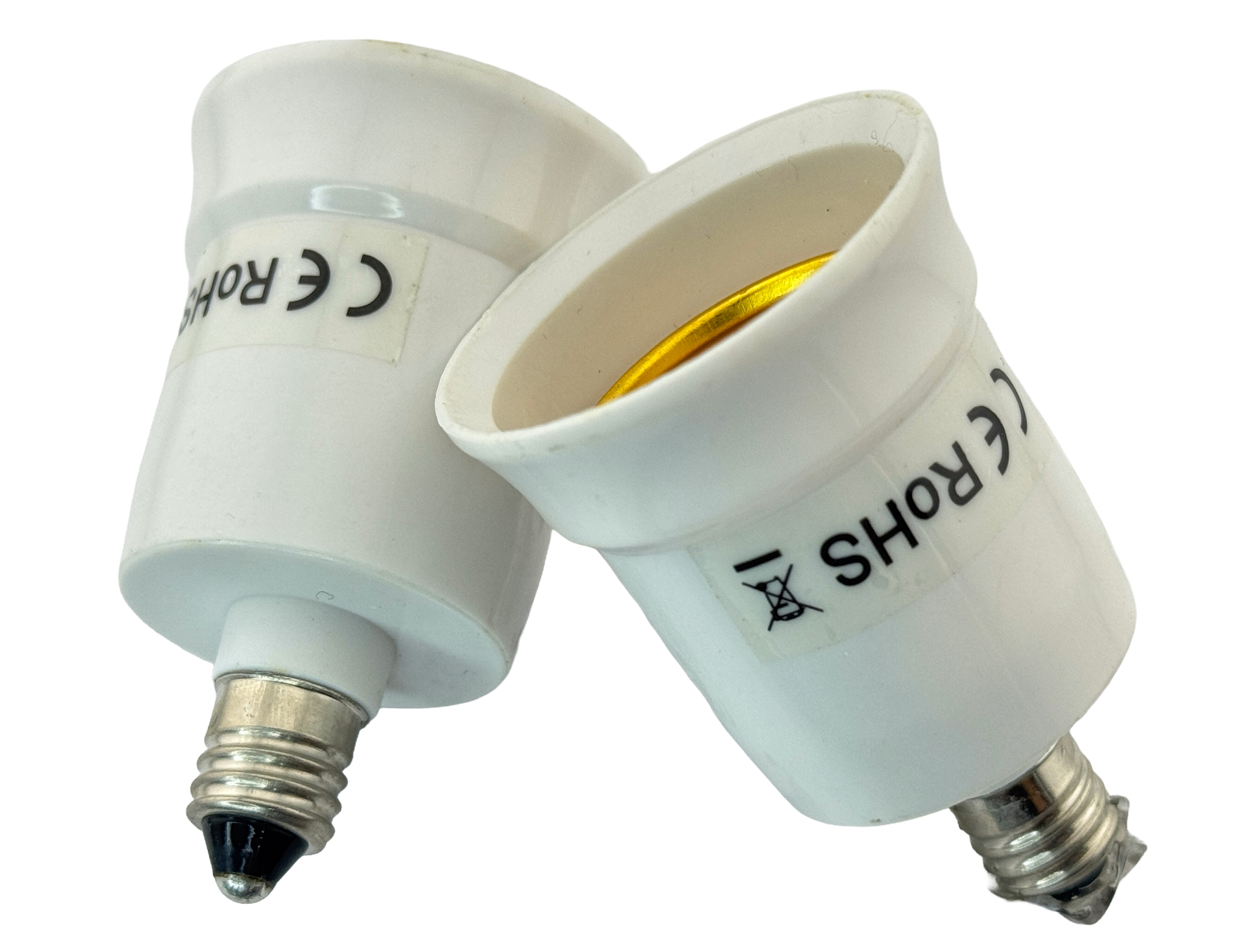 Rebaydo 2pcs E11 Male to E26/E27 Female Converter Reduced Profile