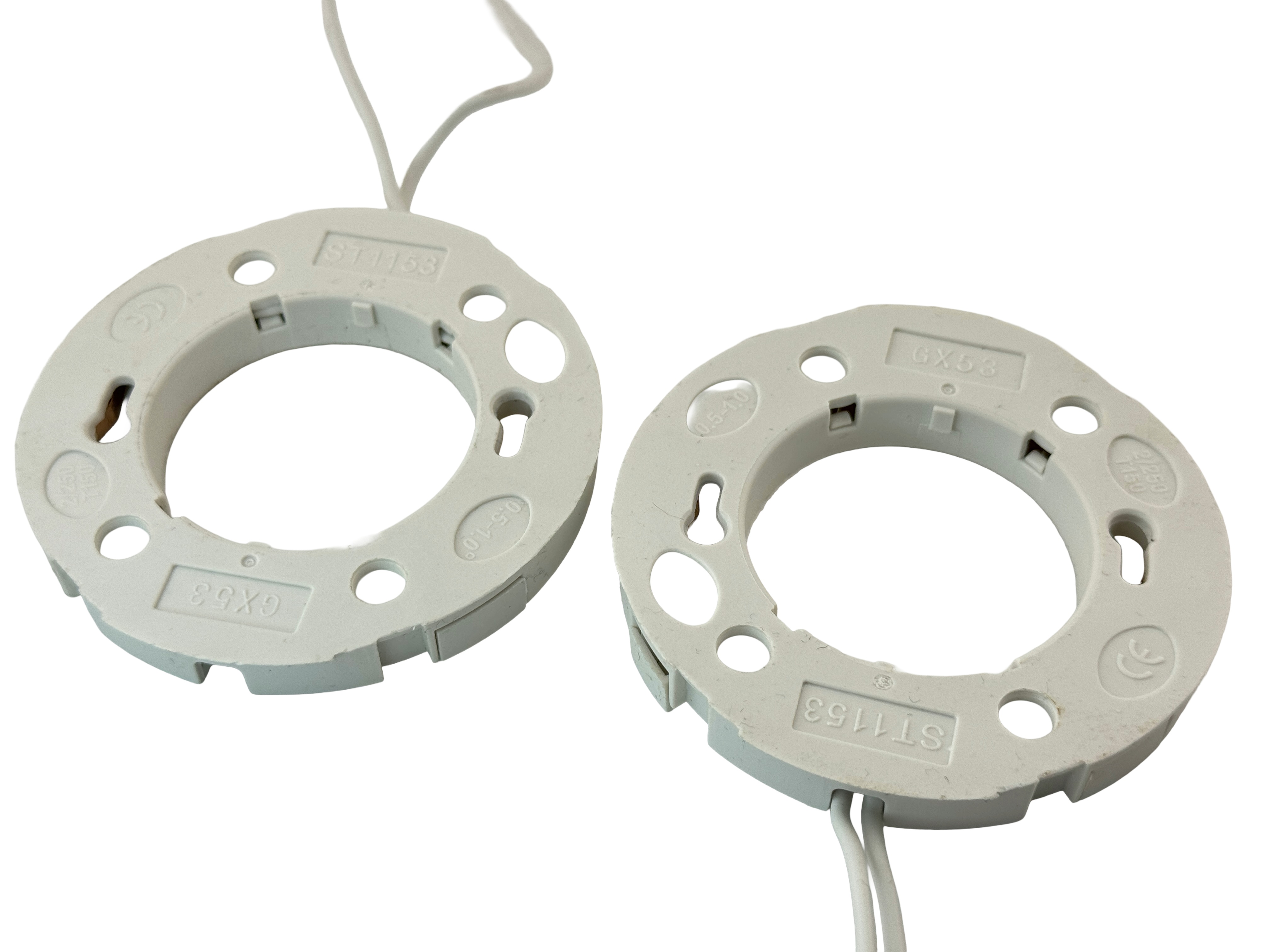 Rebaydo 2pcs GX53 Holder Socket with wires