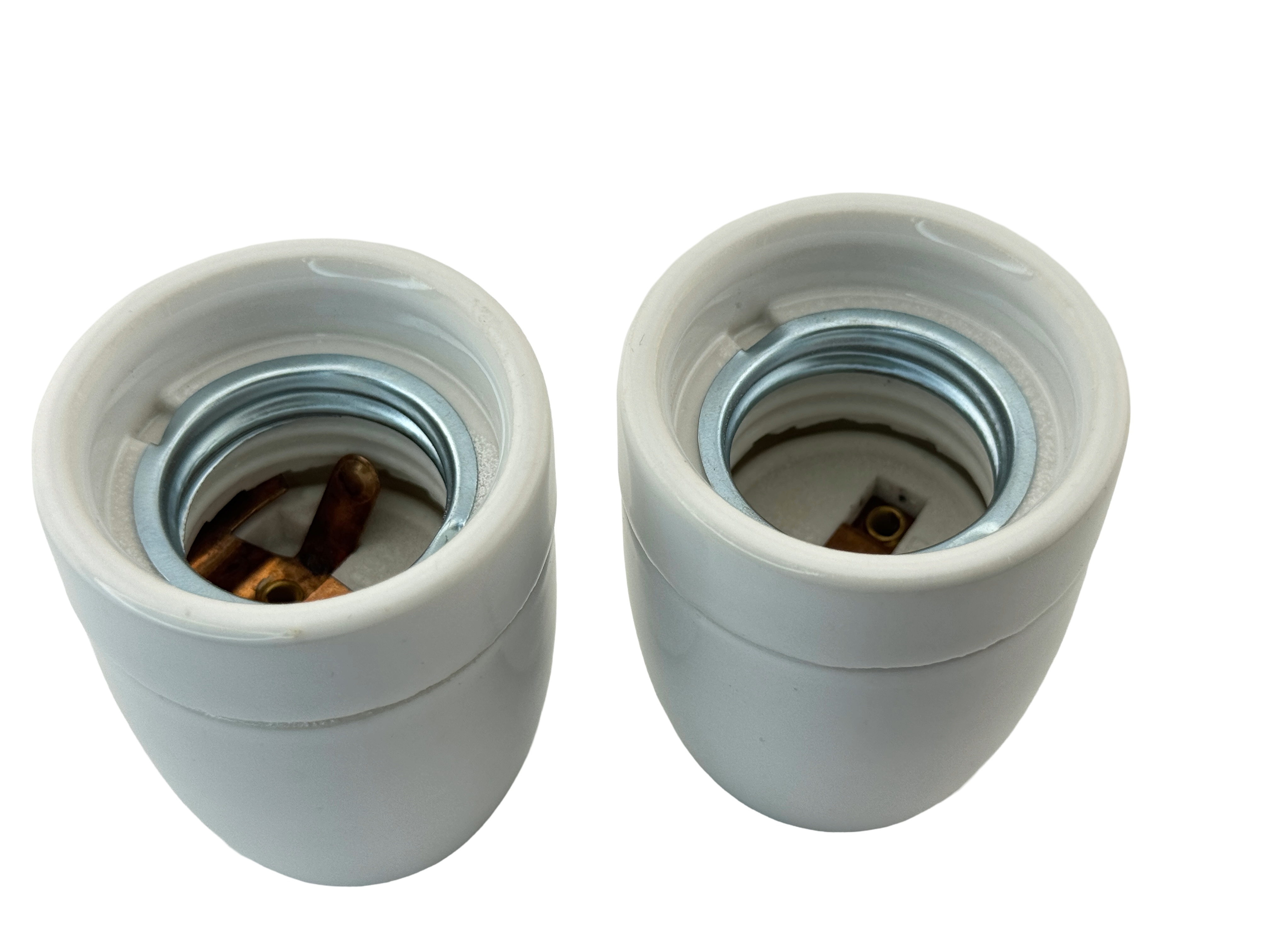 E26 Female Ceramic Socket Hanging White Color