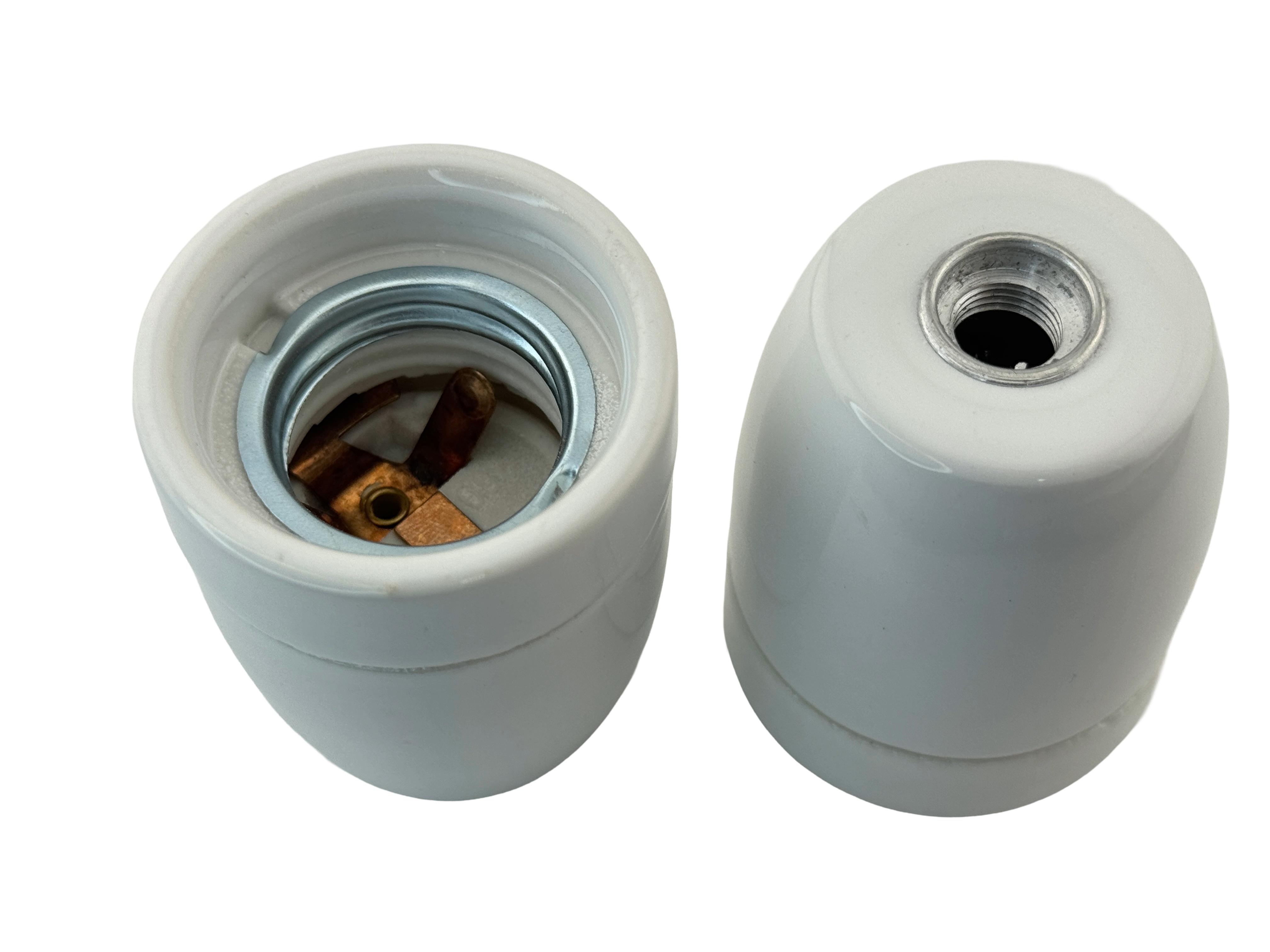 E26 Female Ceramic Socket Hanging White Color