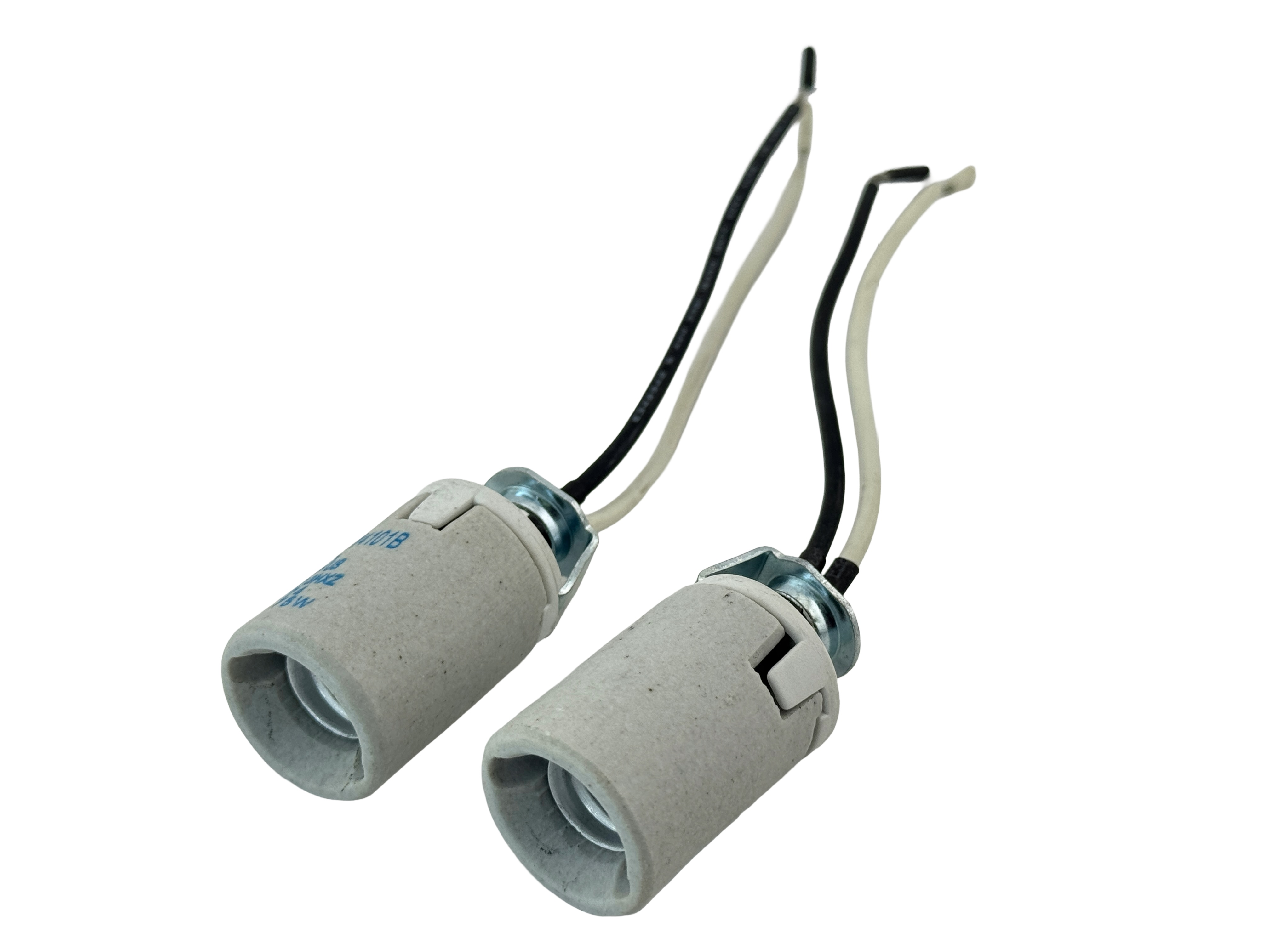 Ceramic E12 Screw Base Socket with pigtail wires