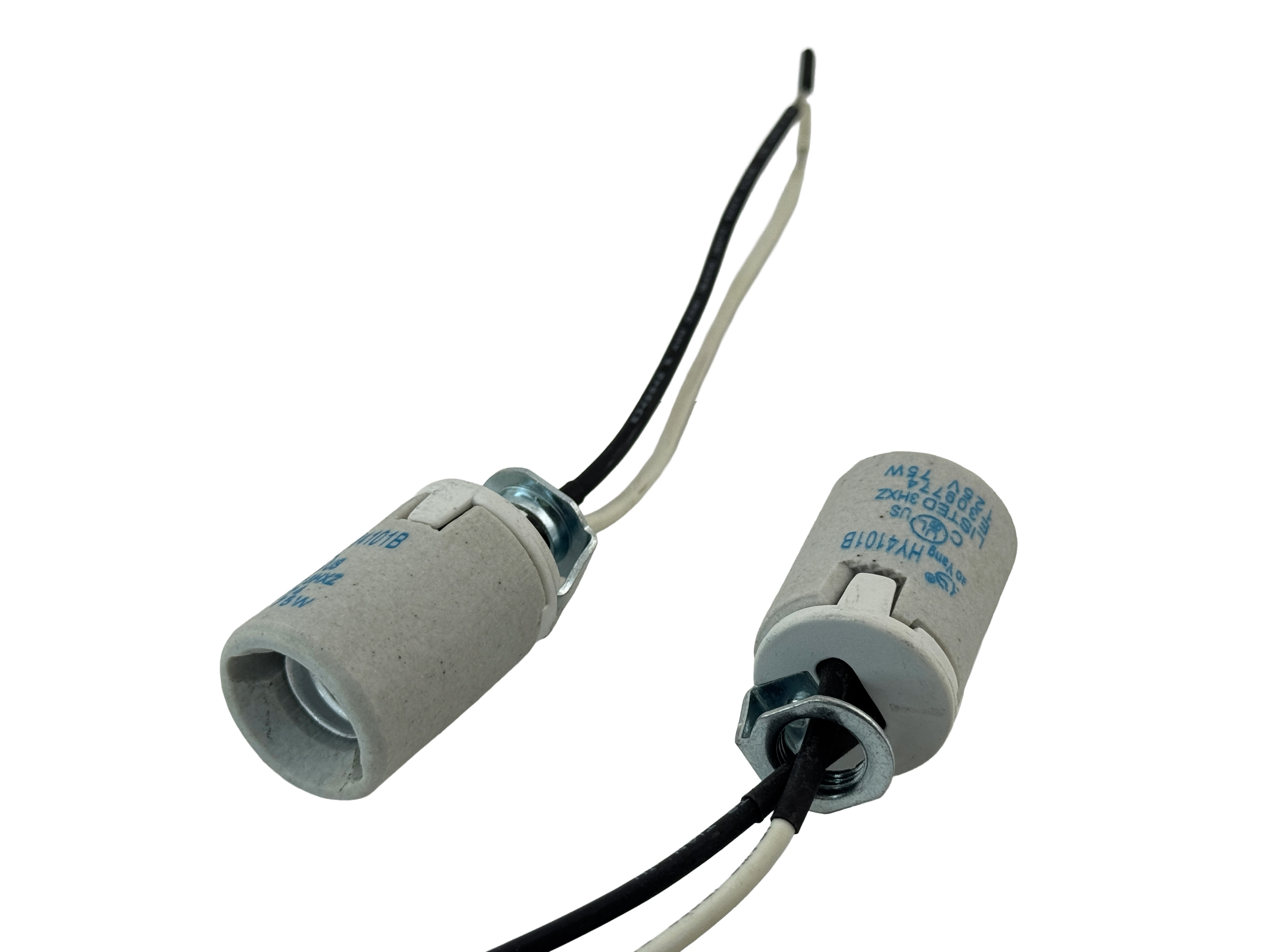 Ceramic E12 Screw Base Socket with pigtail wires