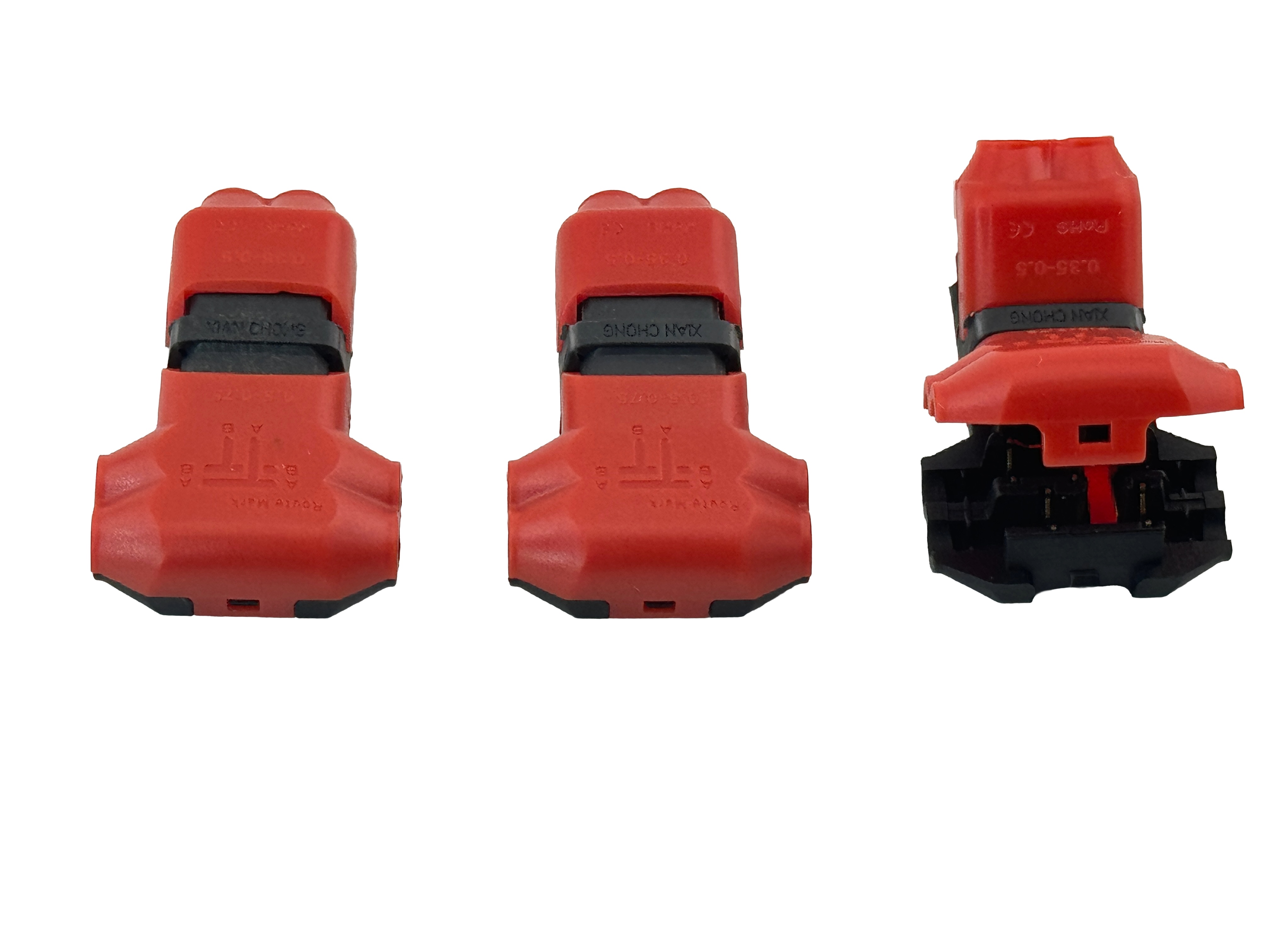 Rebaydo 3pcs Connector T-type 2 to 2 Wire Solder Less Crimp 