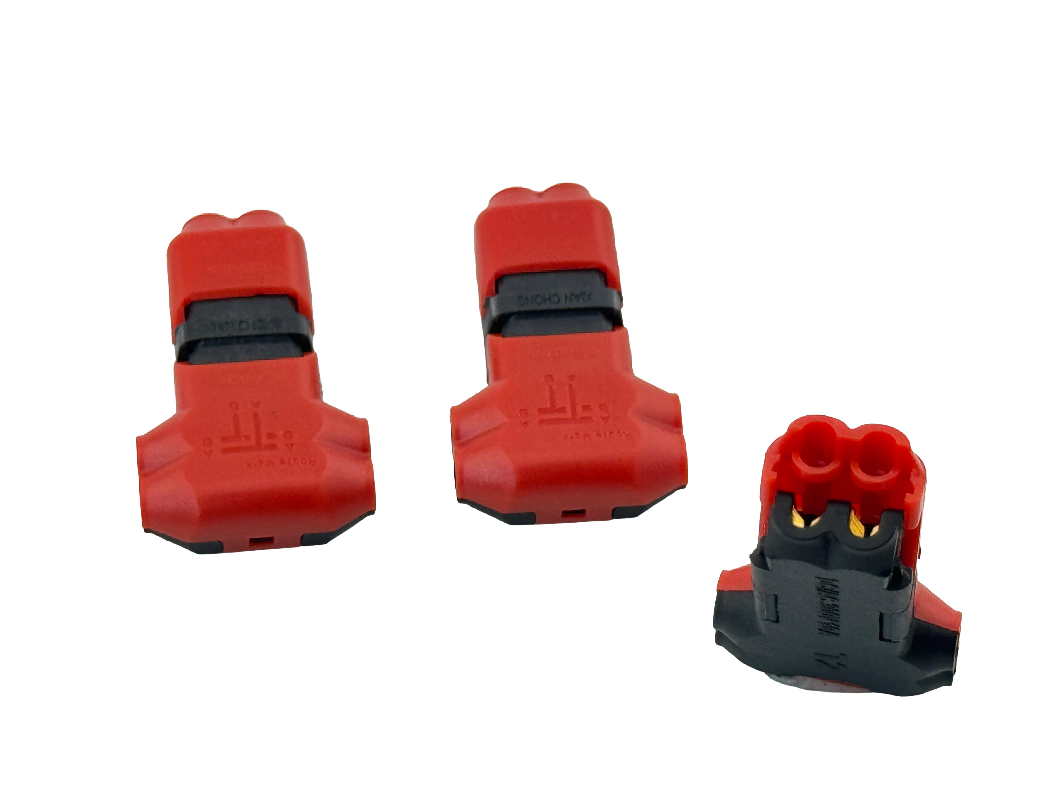 Rebaydo 3pcs Connector T-type 2 to 2 Wire Solder Less Crimp 