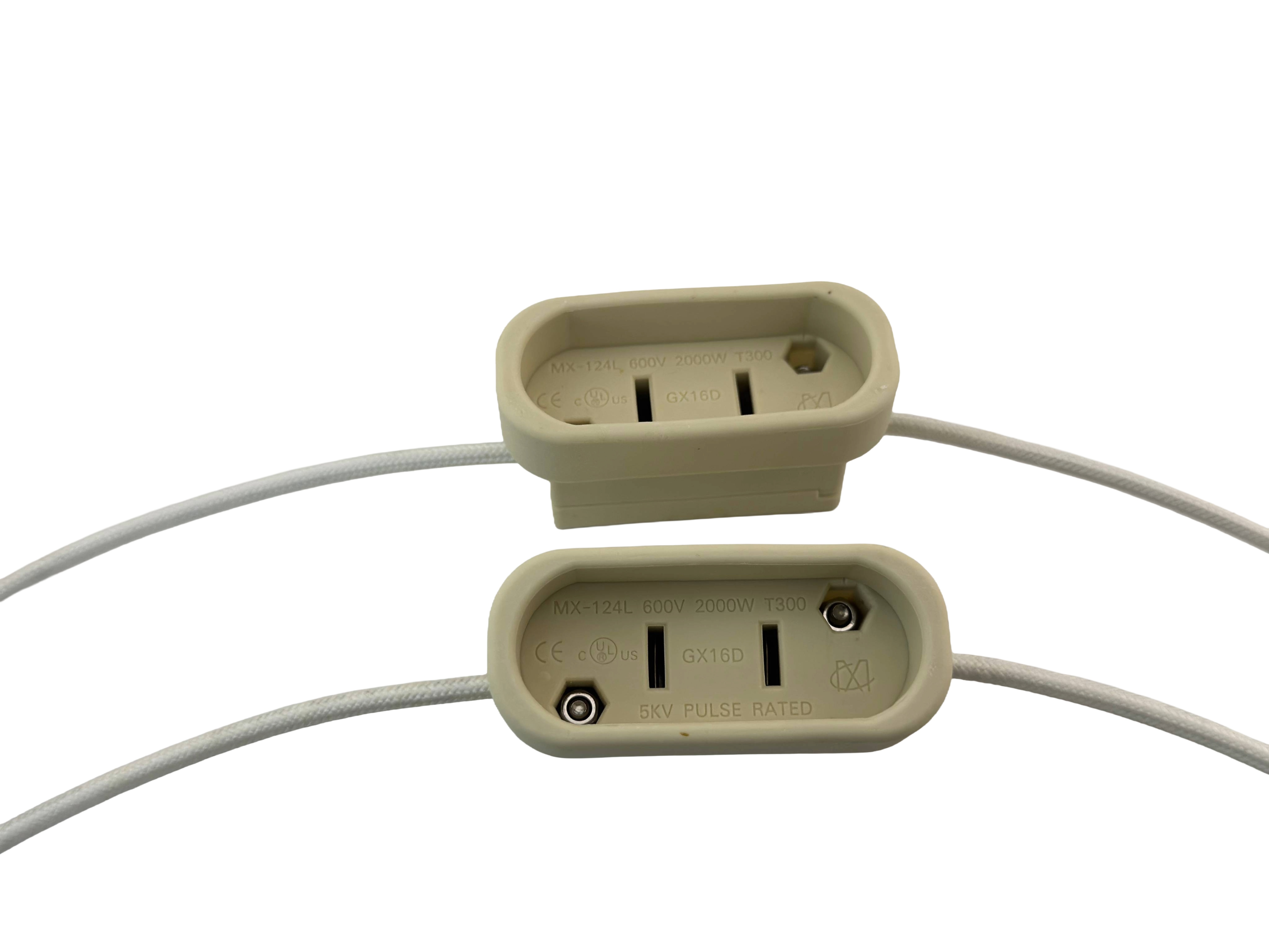 GX16D female Socket Ceramic with Wires product 65894