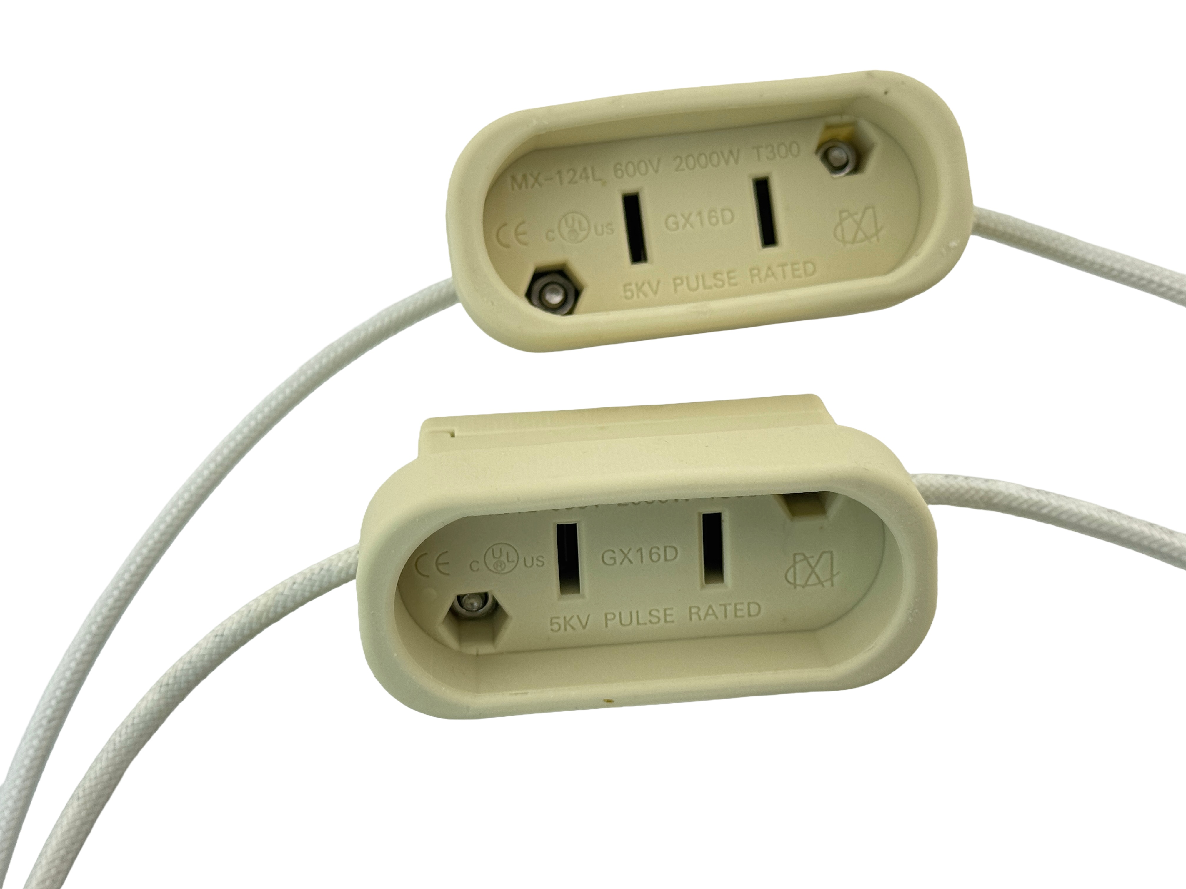 GX16D female Socket Ceramic with Wires product 65894