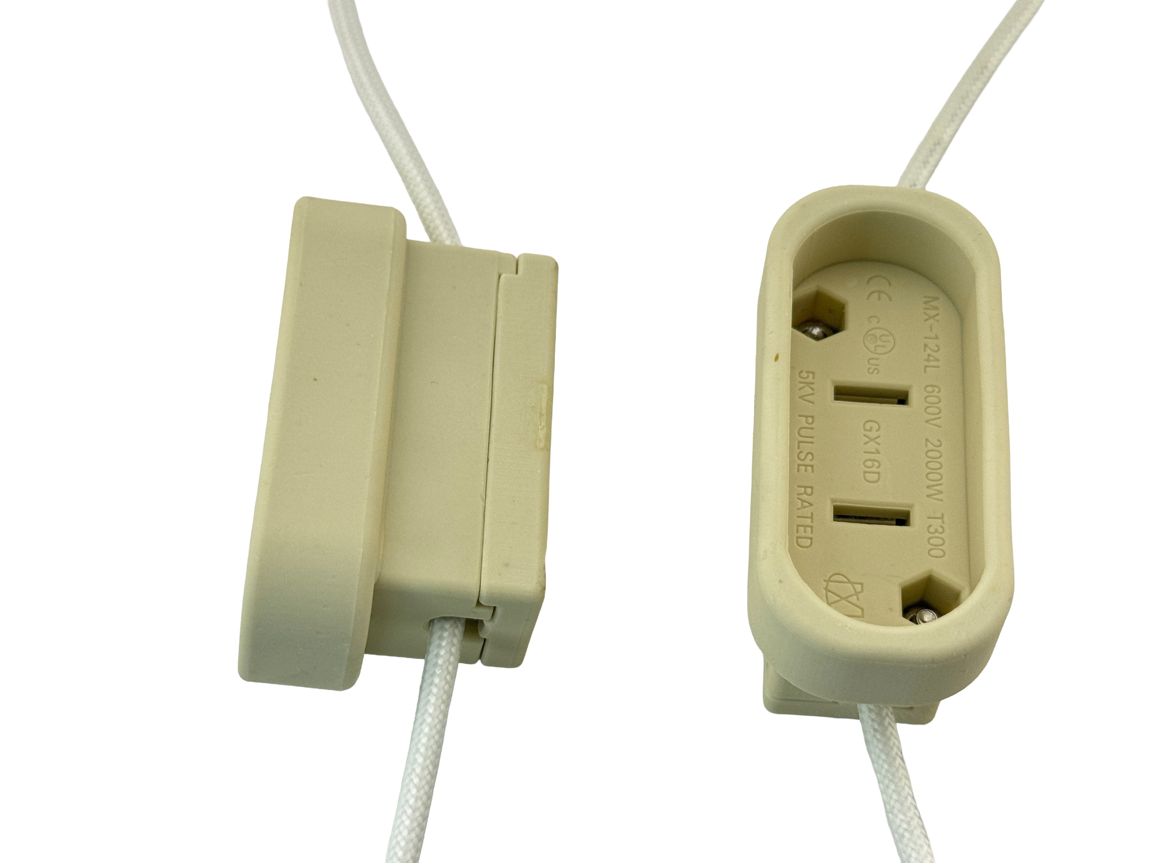 GX16D female Socket Ceramic with Wires product 65894
