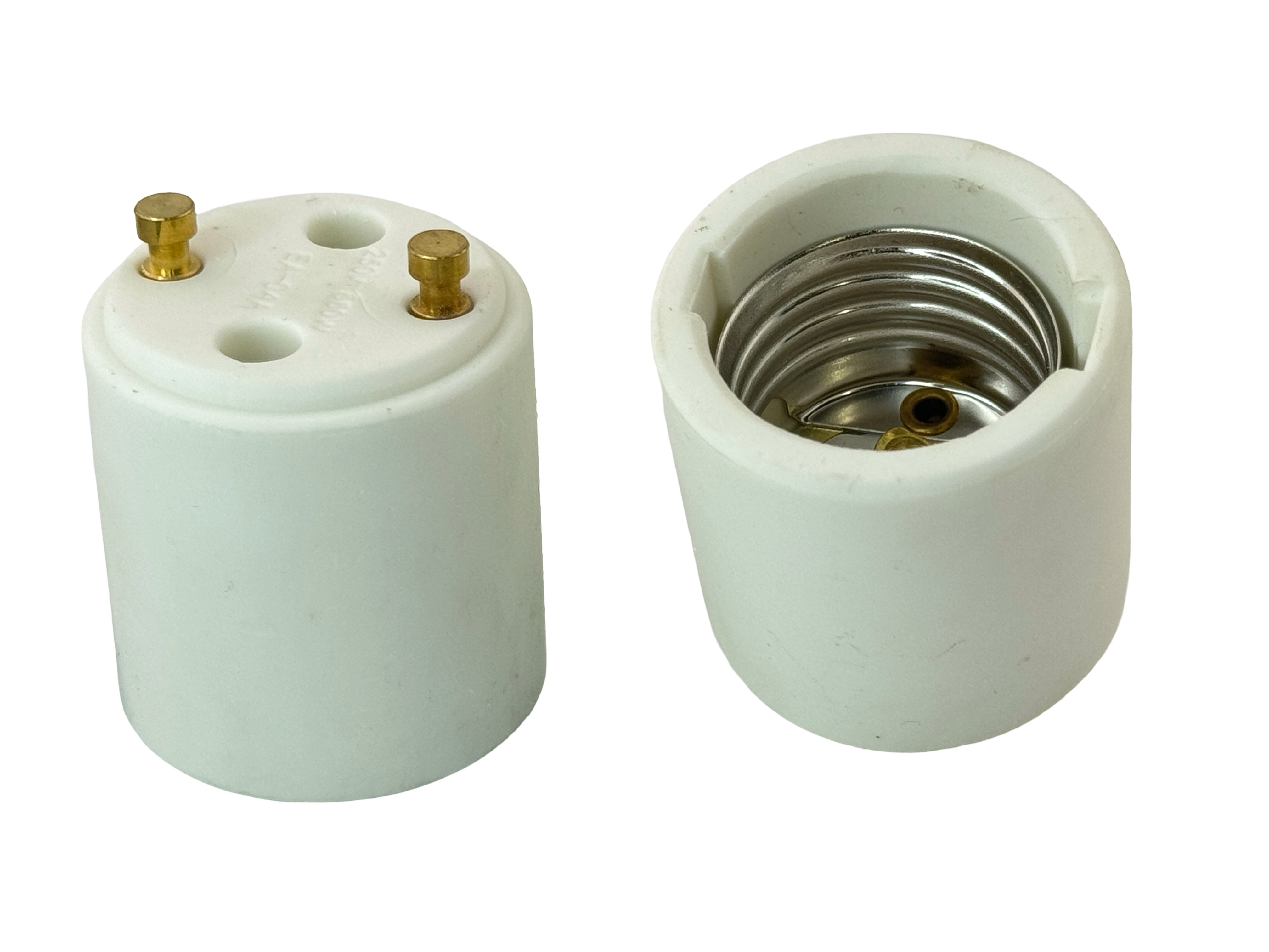 Rebaydo 2pcs GU24 2 Pin male to E26 female Ceramic Lamp Holder Converter