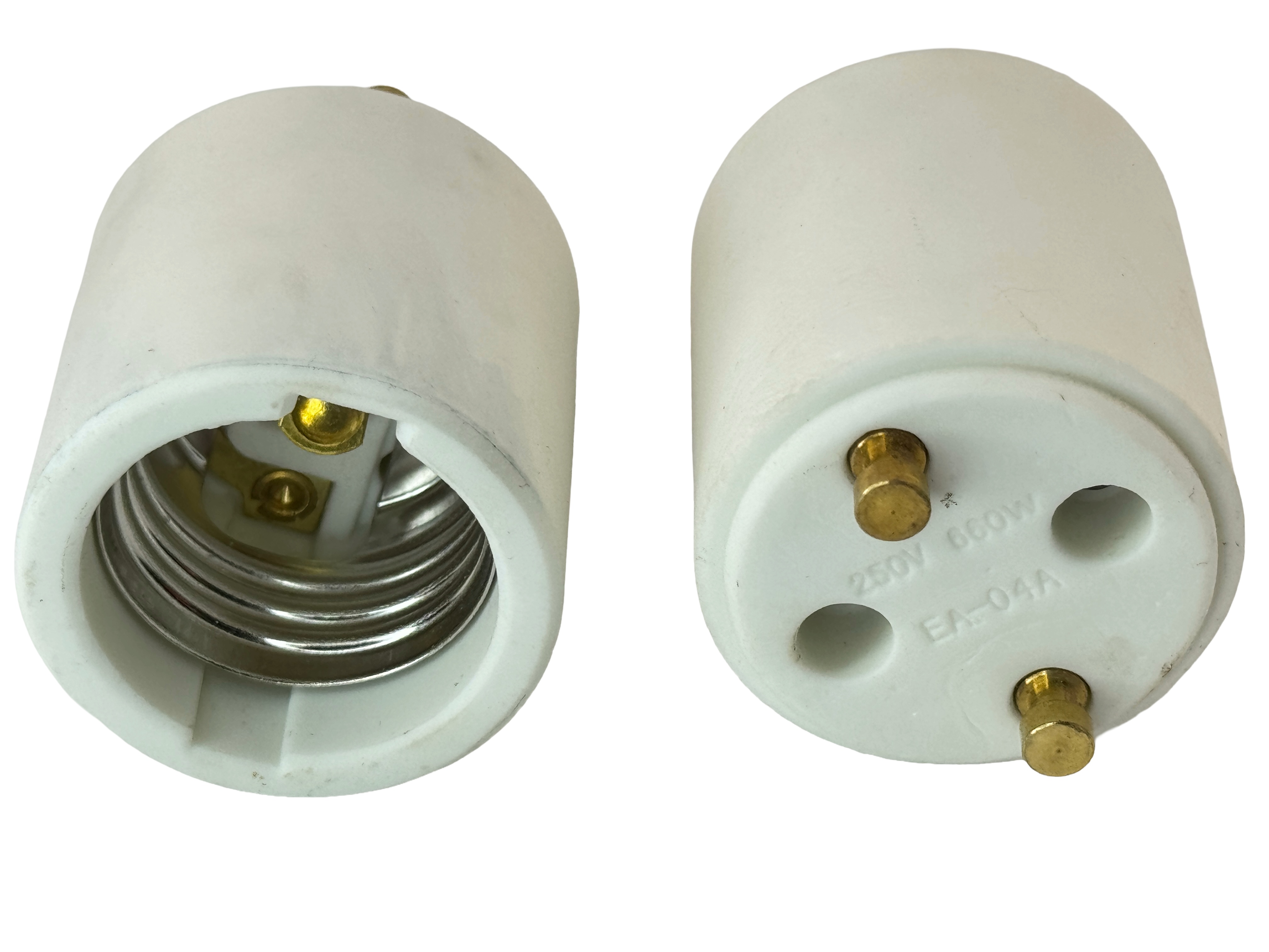 Rebaydo 2pcs GU24 2 Pin male to E26 female Ceramic Lamp Holder Converter