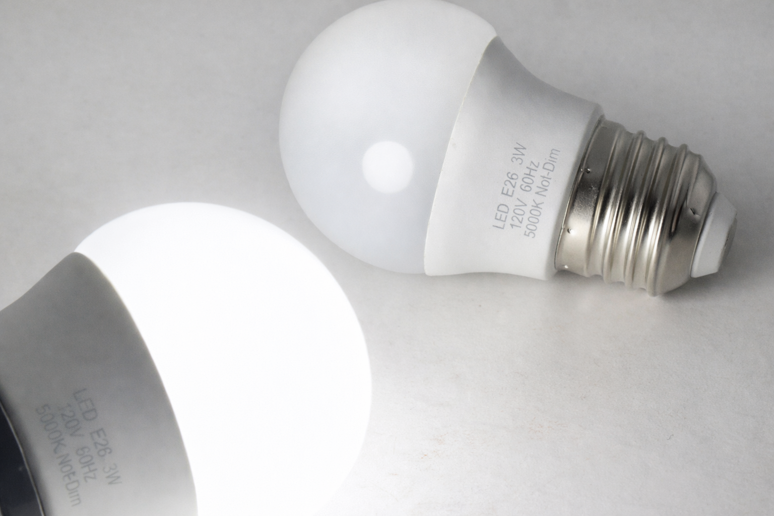 Rebaydo 2pcs G45 LED Light Bulb 3 Watt E26/E27 Non Dimmable