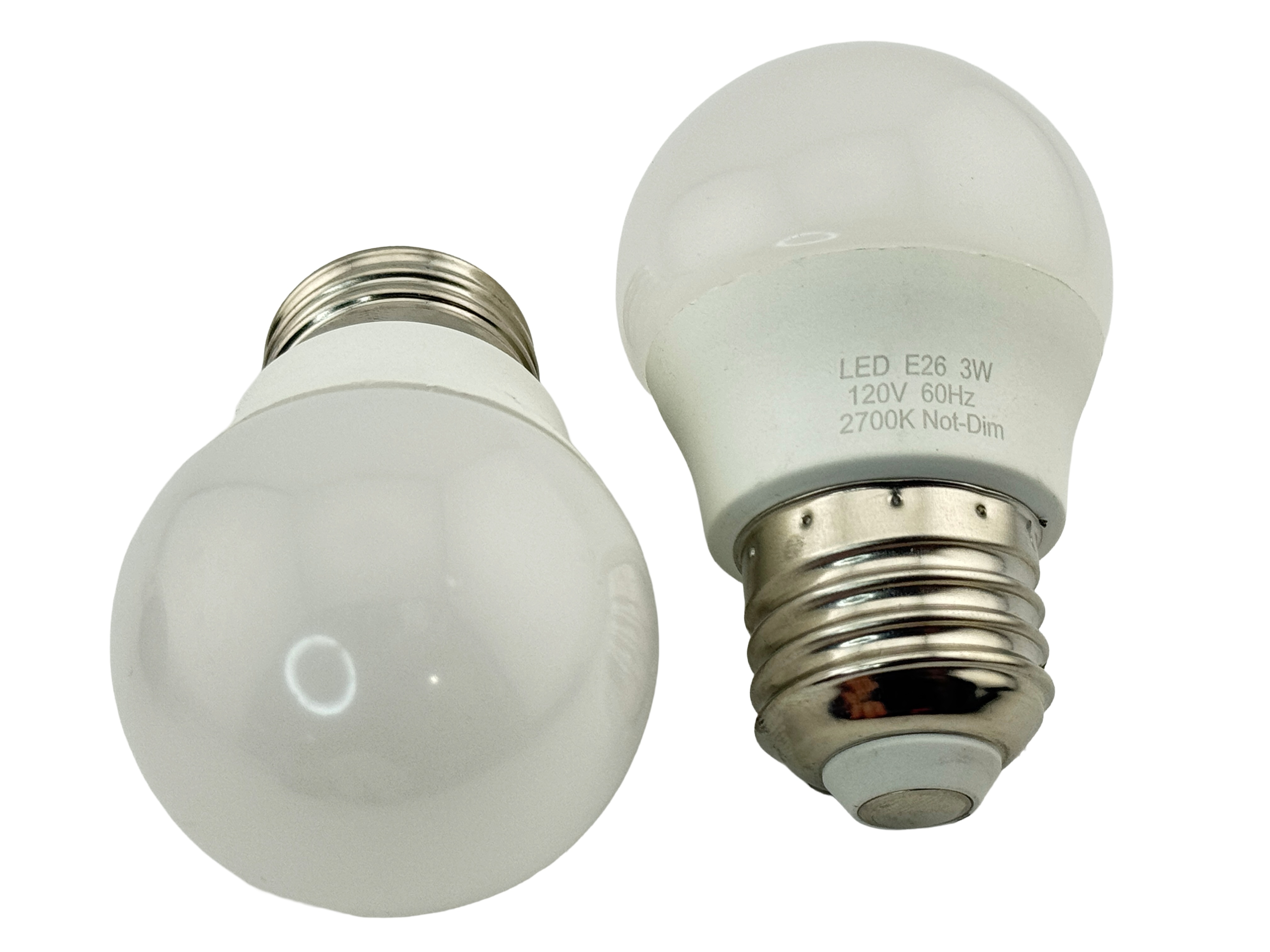 Rebaydo 2pcs G45 LED Light Bulb 3 Watt E26/E27 Non Dimmable