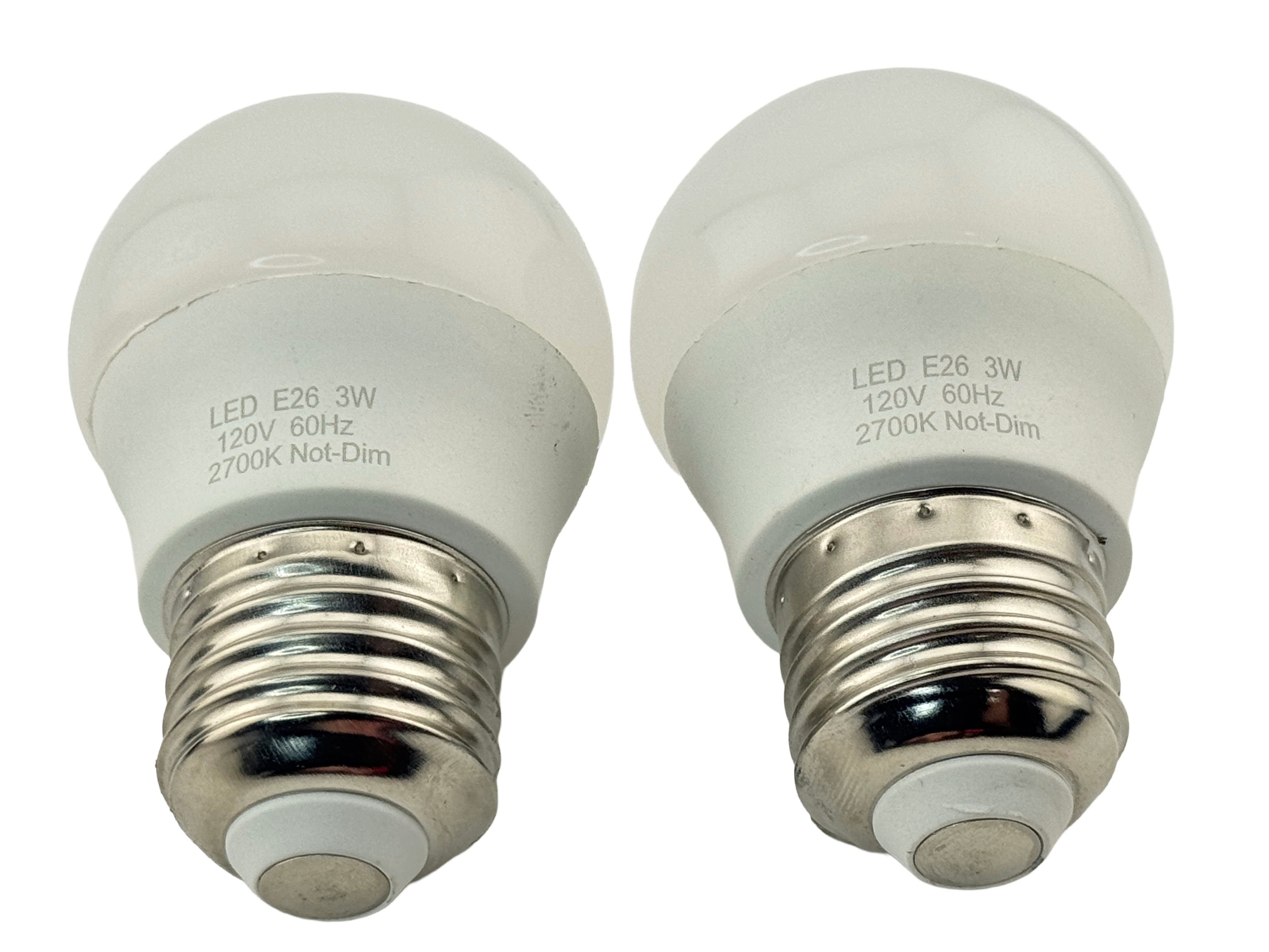 Rebaydo 2pcs G45 LED Light Bulb 3 Watt E26/E27 Non Dimmable