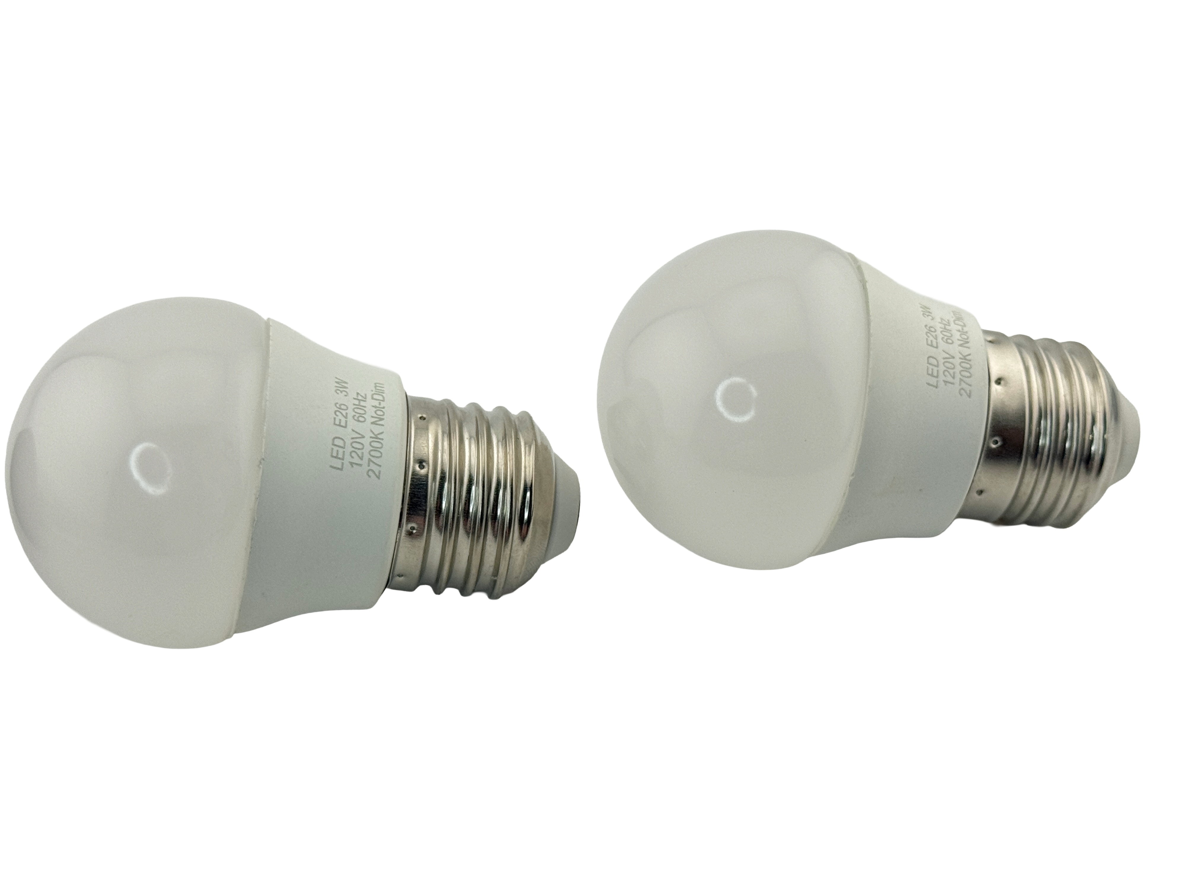 Rebaydo 2pcs G45 LED Light Bulb 3 Watt E26/E27 Non Dimmable