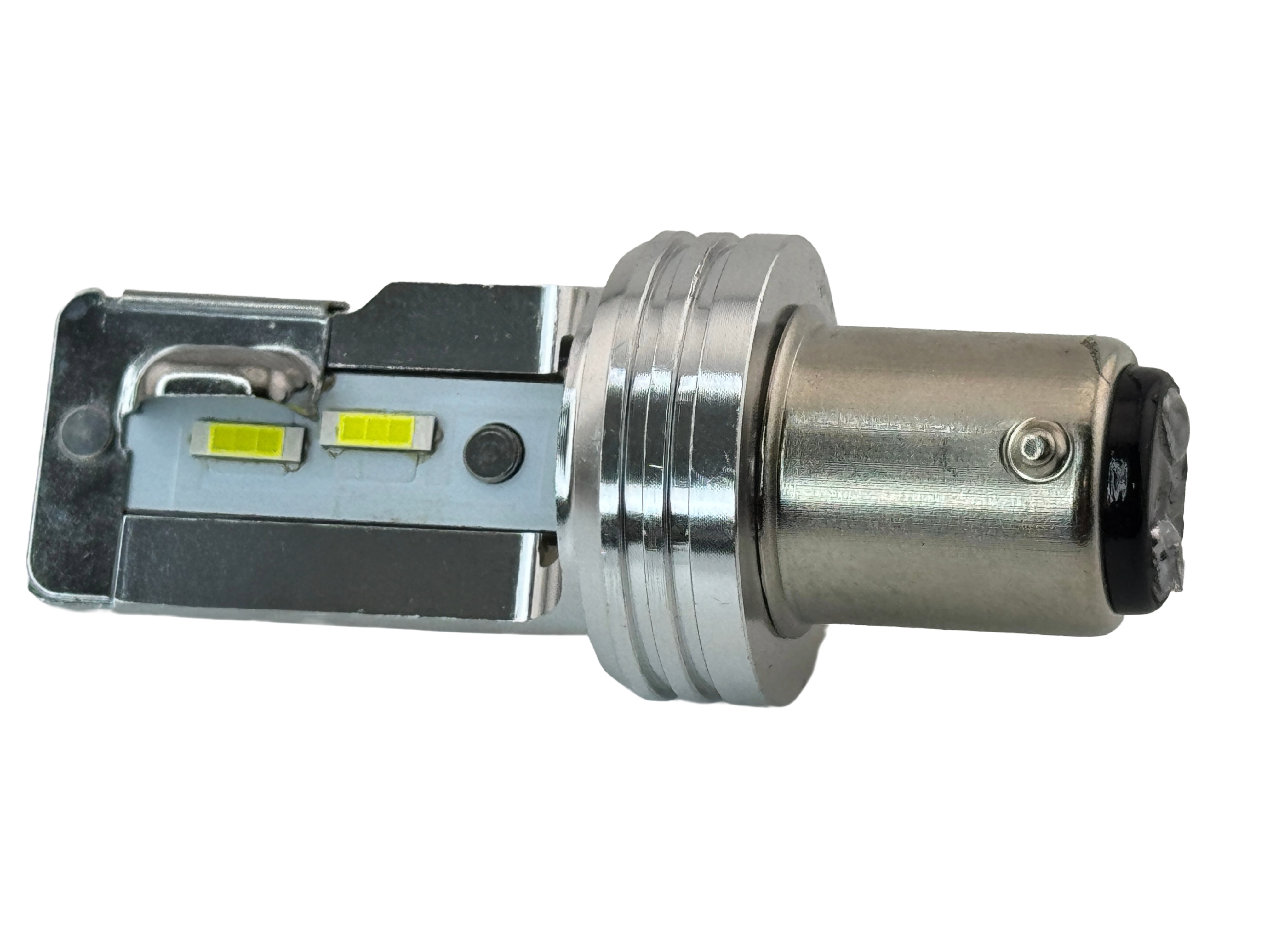 BA15D LED Headlight Dual Filament 6 to 9 Volts Non Polarized Ninety Degrees product 79415