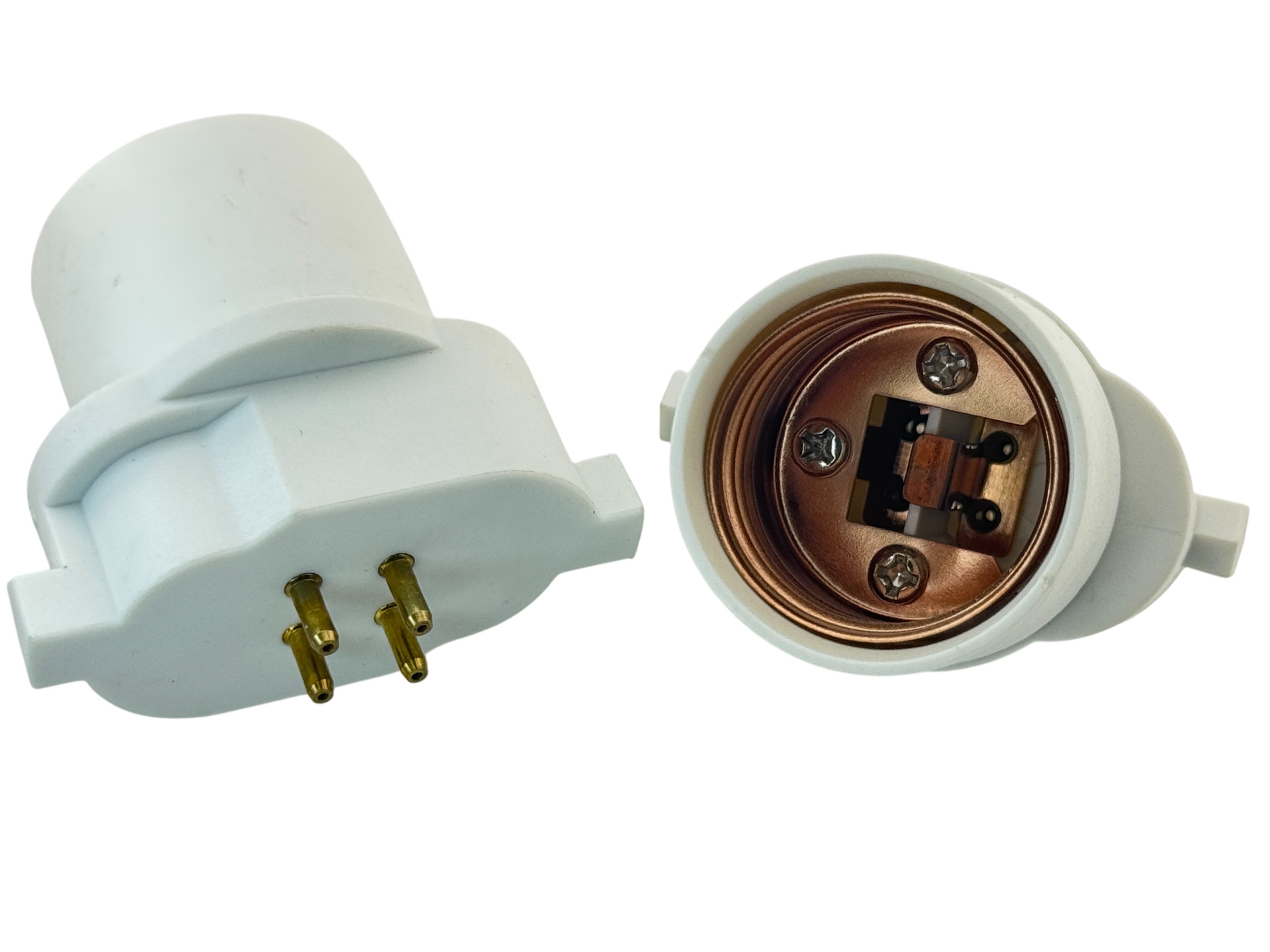 Rebaydo 2pcs GY10Q Male to E26/E27 Female Adapter Lamp Holder