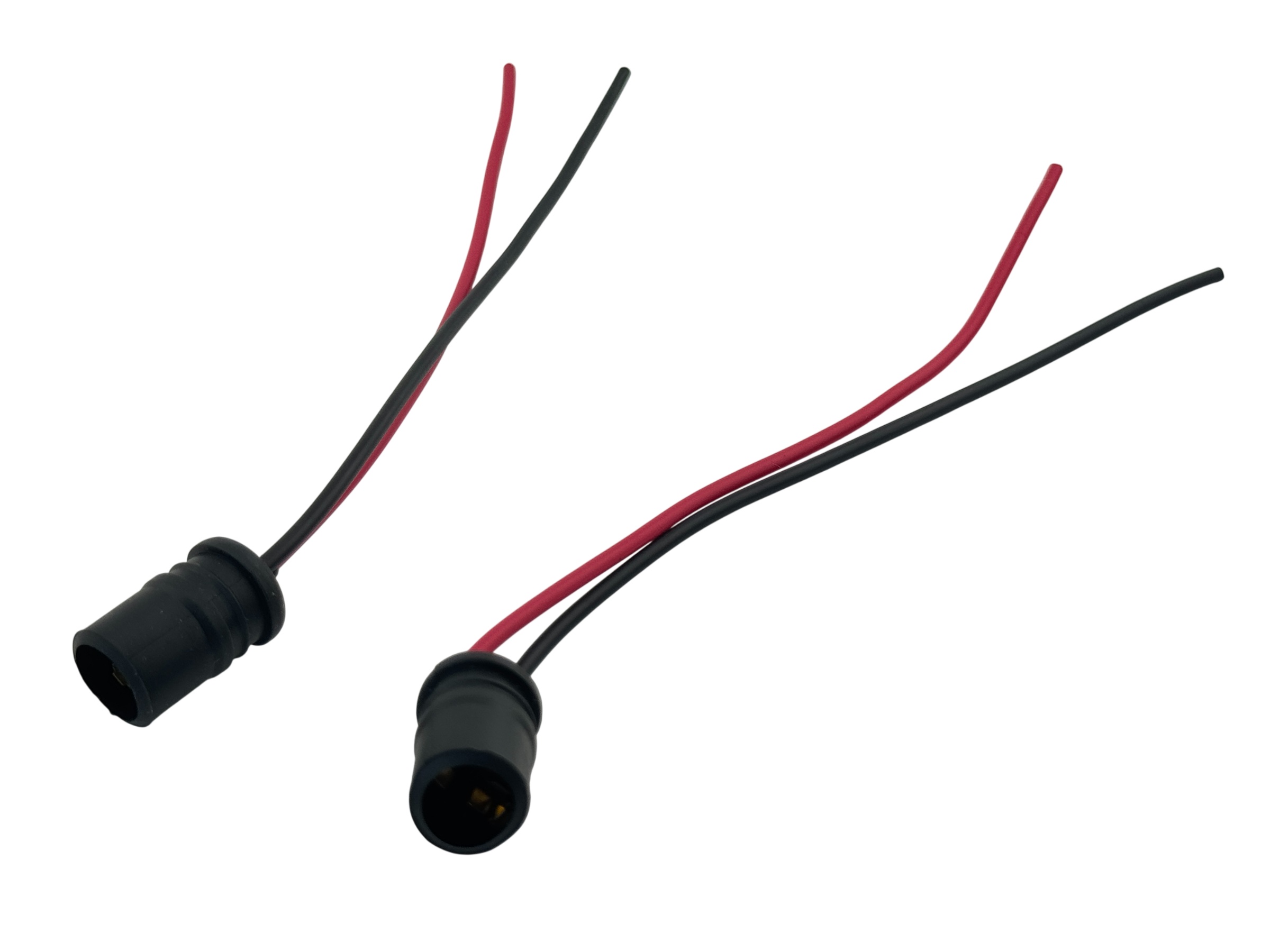 Rebaydo 2pcs T10 Wedge Socket Rubber Black 6 Inches Wire