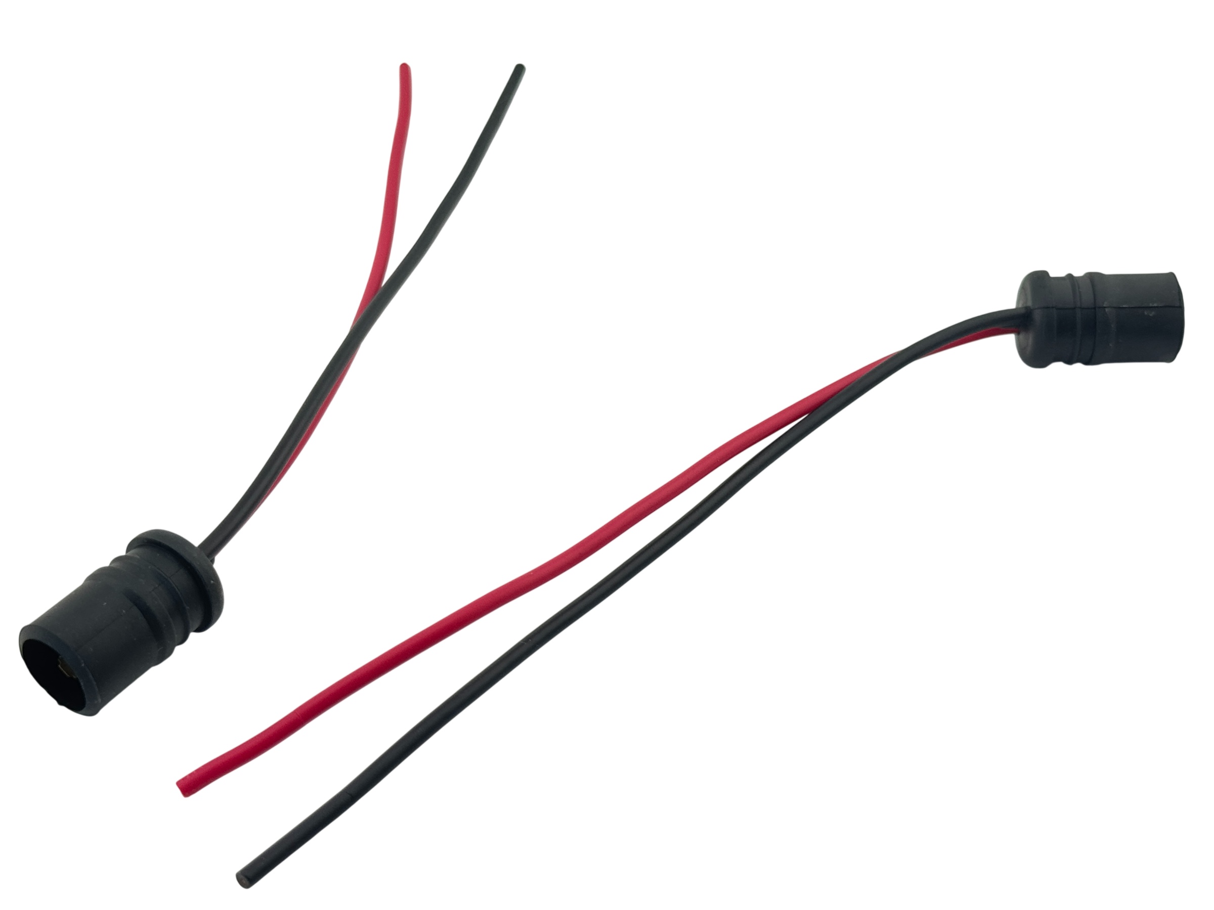 Rebaydo 2pcs T10 Wedge Socket Rubber Black 6 Inches Wire