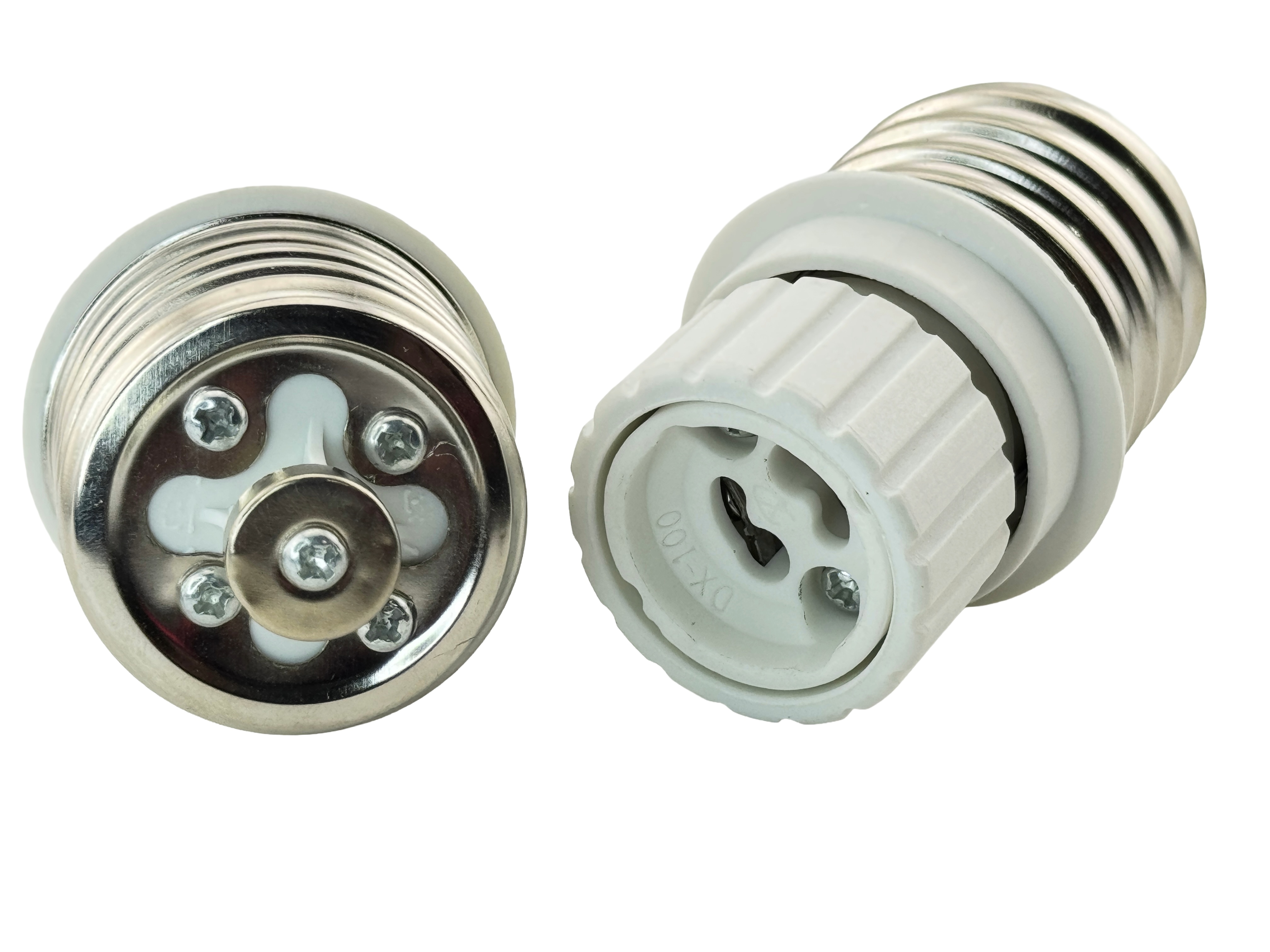 Rebaydo 2pcs E39/E40 Male To GU10 Female Converter Adapter Lamp Holder