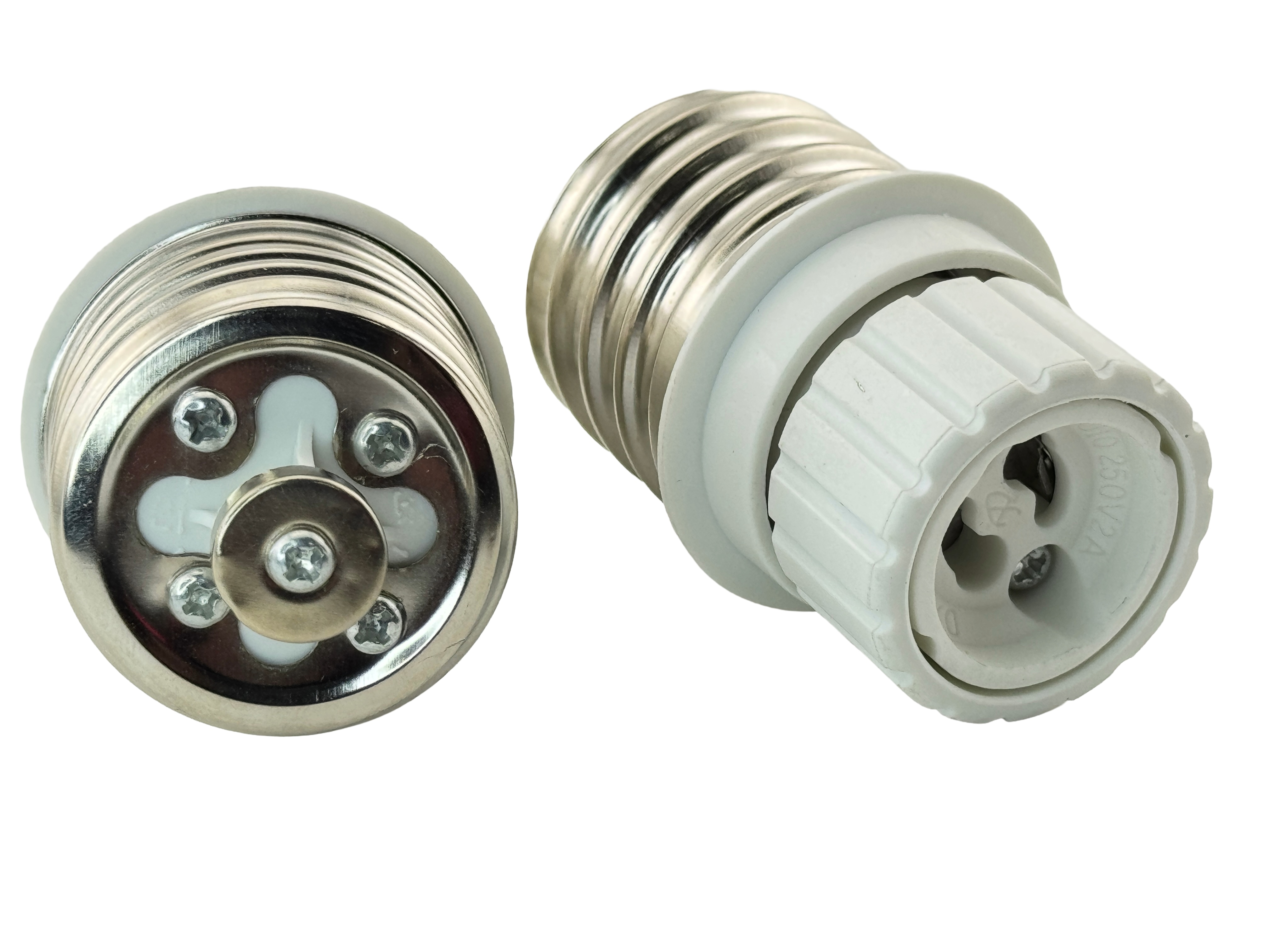 Rebaydo 2pcs E39/E40 Male To GU10 Female Converter Adapter Lamp Holder