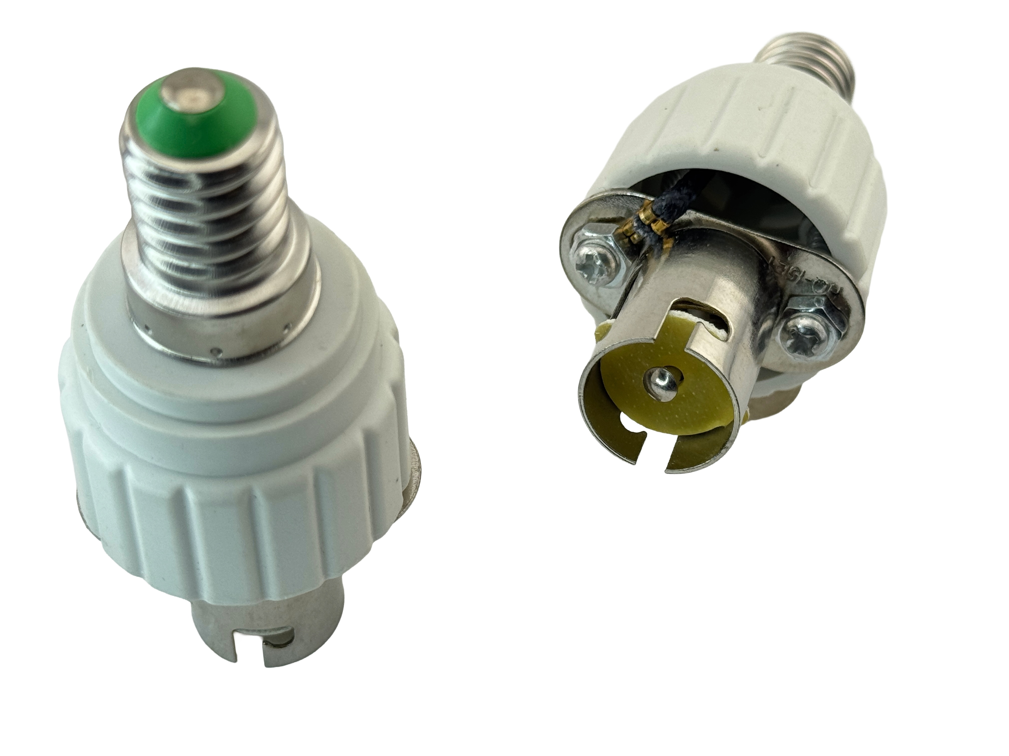 Rebaydo 2pcs E14 Male to BA15D Female Converter Socket