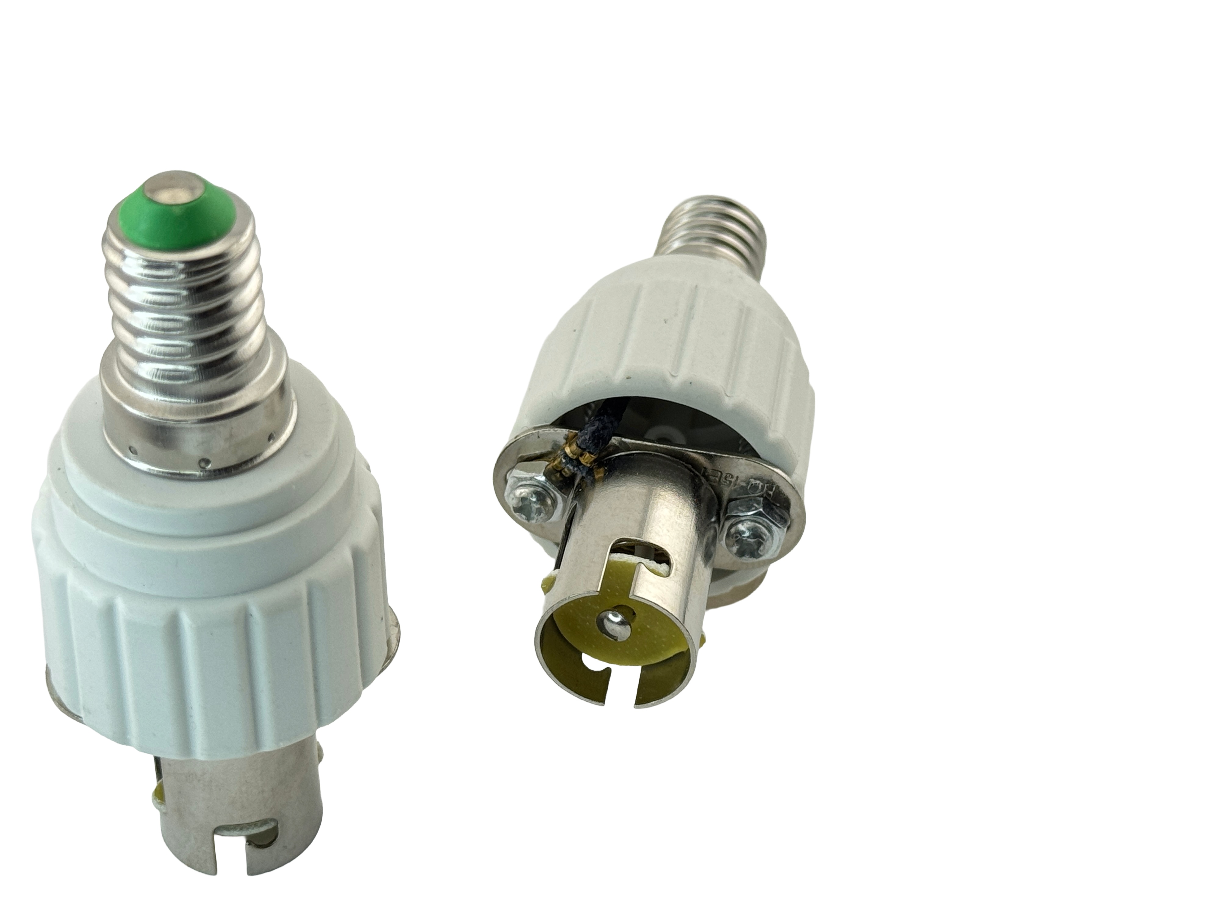 Rebaydo 2pcs E14 Male to BA15D Female Converter Socket